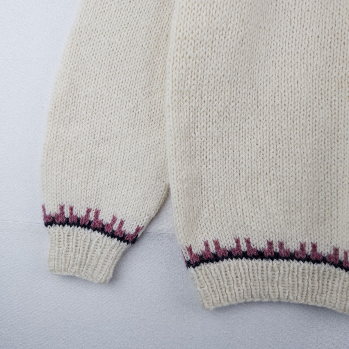 80’s Vtg Stockholm Fair Isle Nordic Yoke Wool Sweater Chunky Denmark Knit Large
