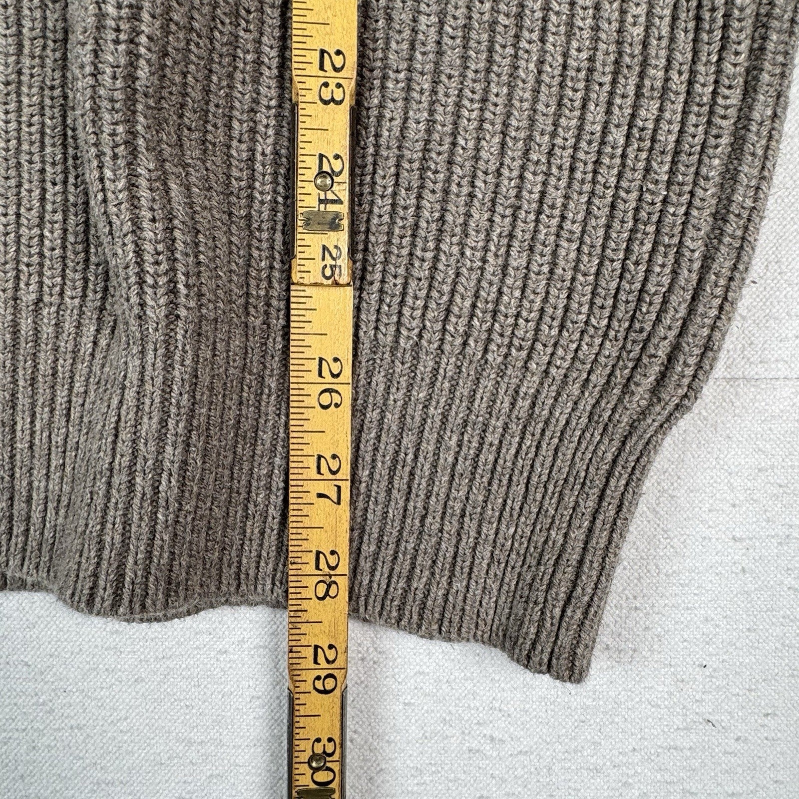 J. Crew Woodsman Men's XL Knit Sweater Shoulder Patches Cotton Crewneck Brown