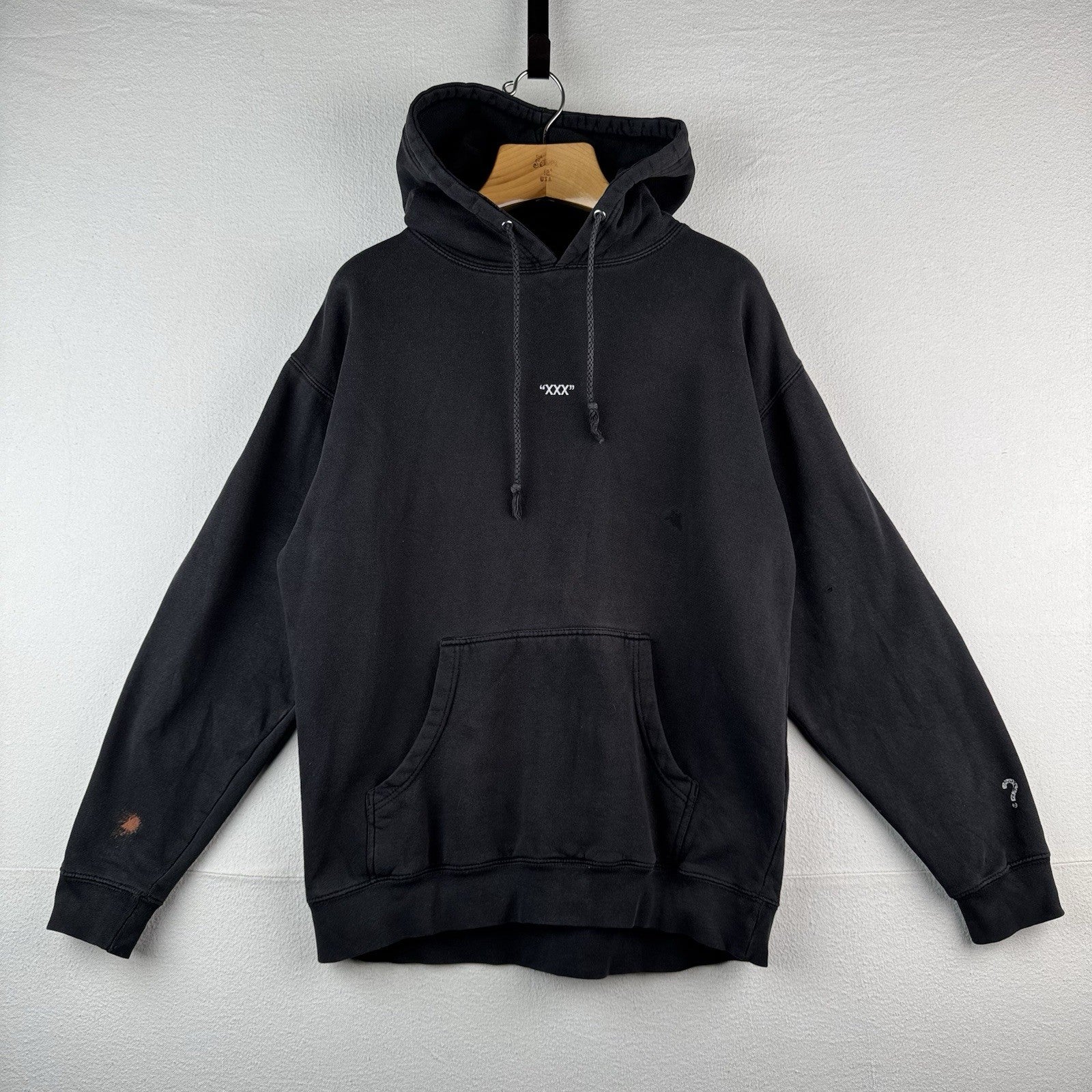 XXXTENTACION Going Down Black Hoodie Tour Concert XL Embroidered *Distressed