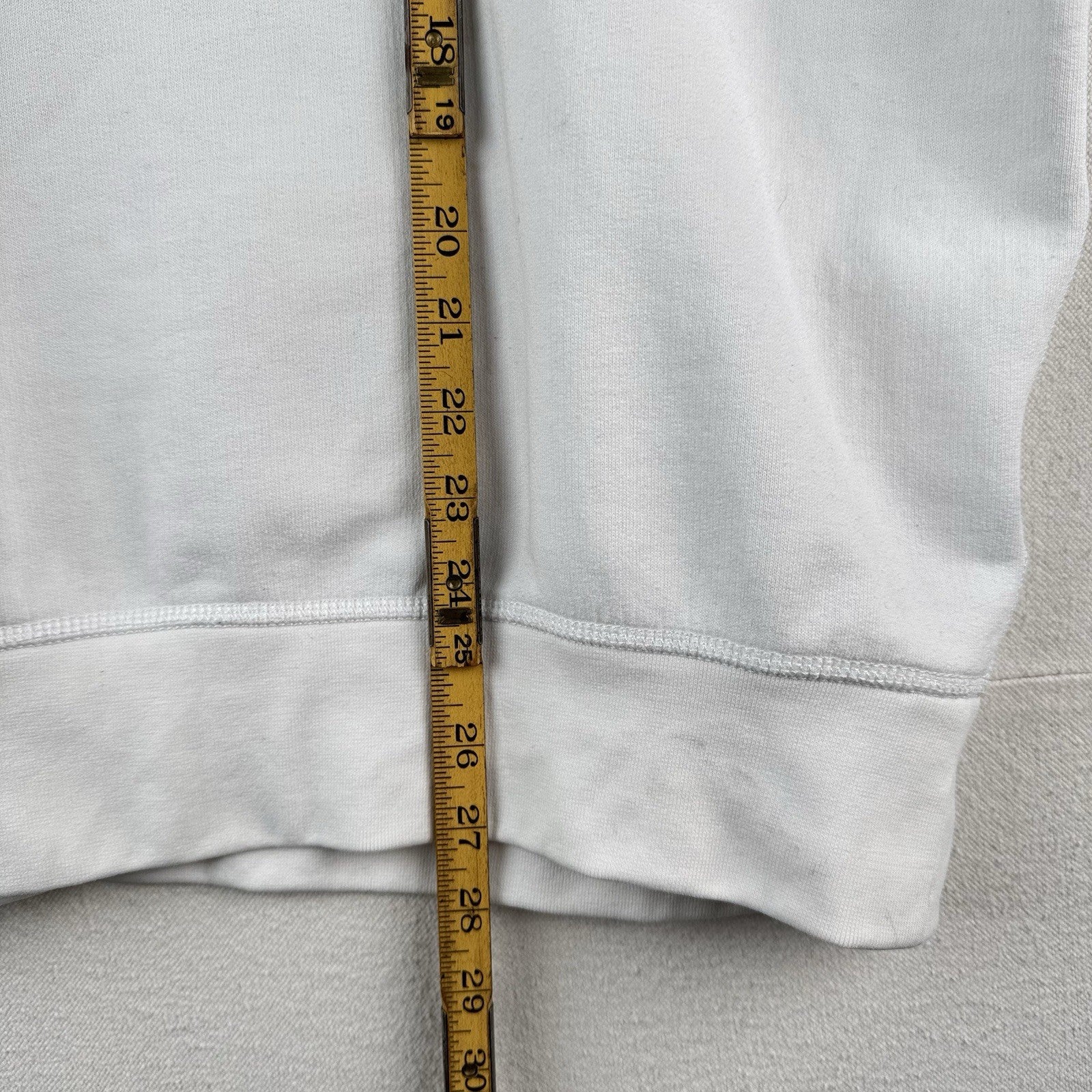 Polo Ralph Lauren Sweatshirt Mens XL White Fleece Double V Notch Pullover *Read