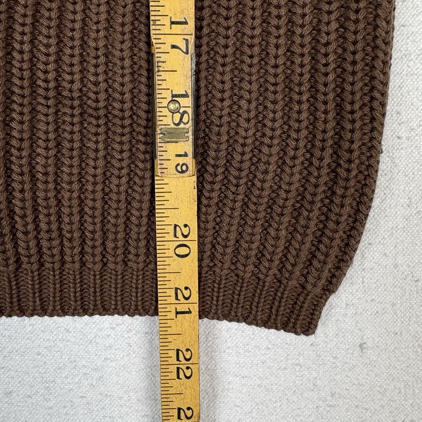 NWT Eddie Bauer Women’s Medium Cable Knit Cardigan Sweater Cotton Coffee Brown