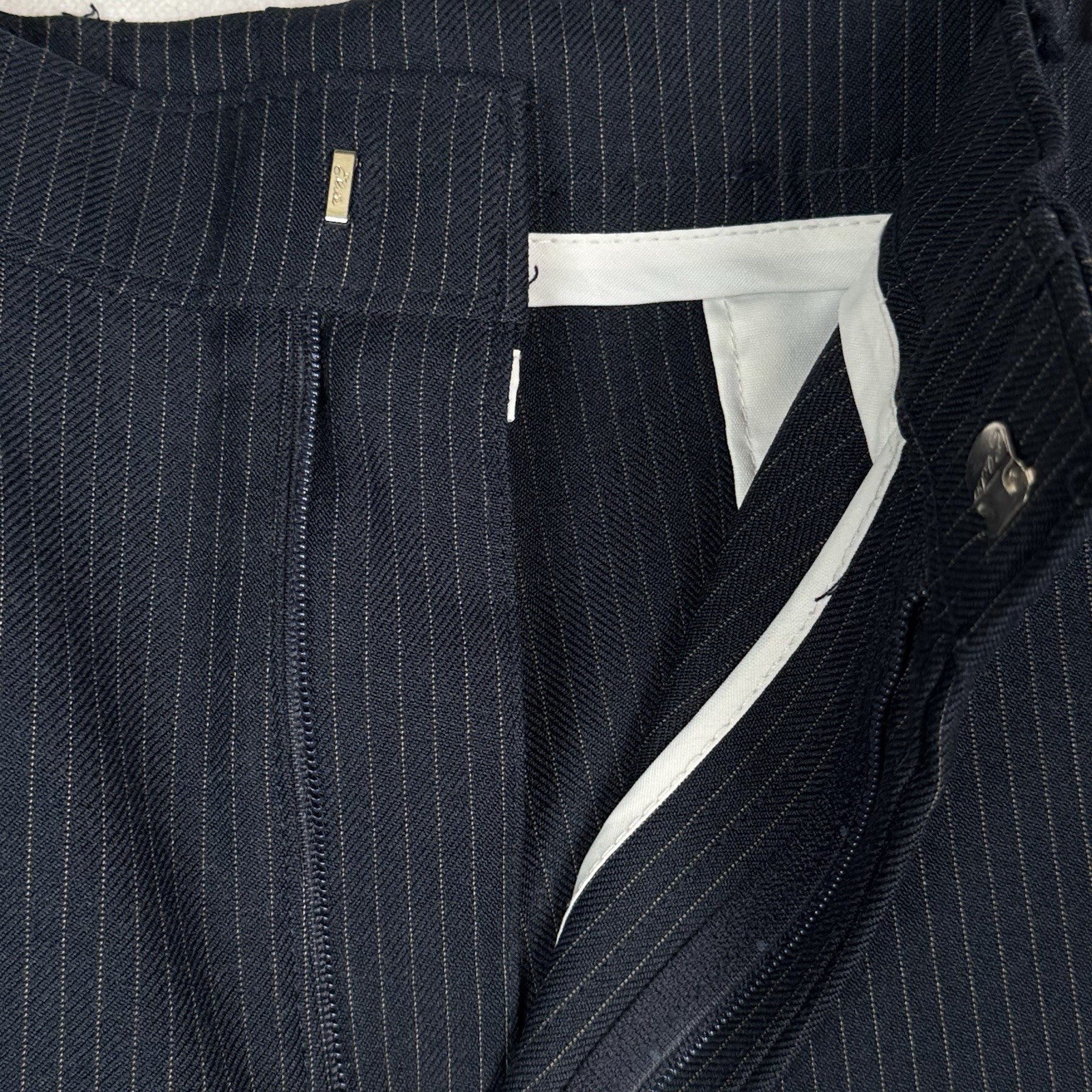 Vintage 70's 80's Levi’s Action Slacks Blue Pinstripe Men’s Fits 38X31 Made USA