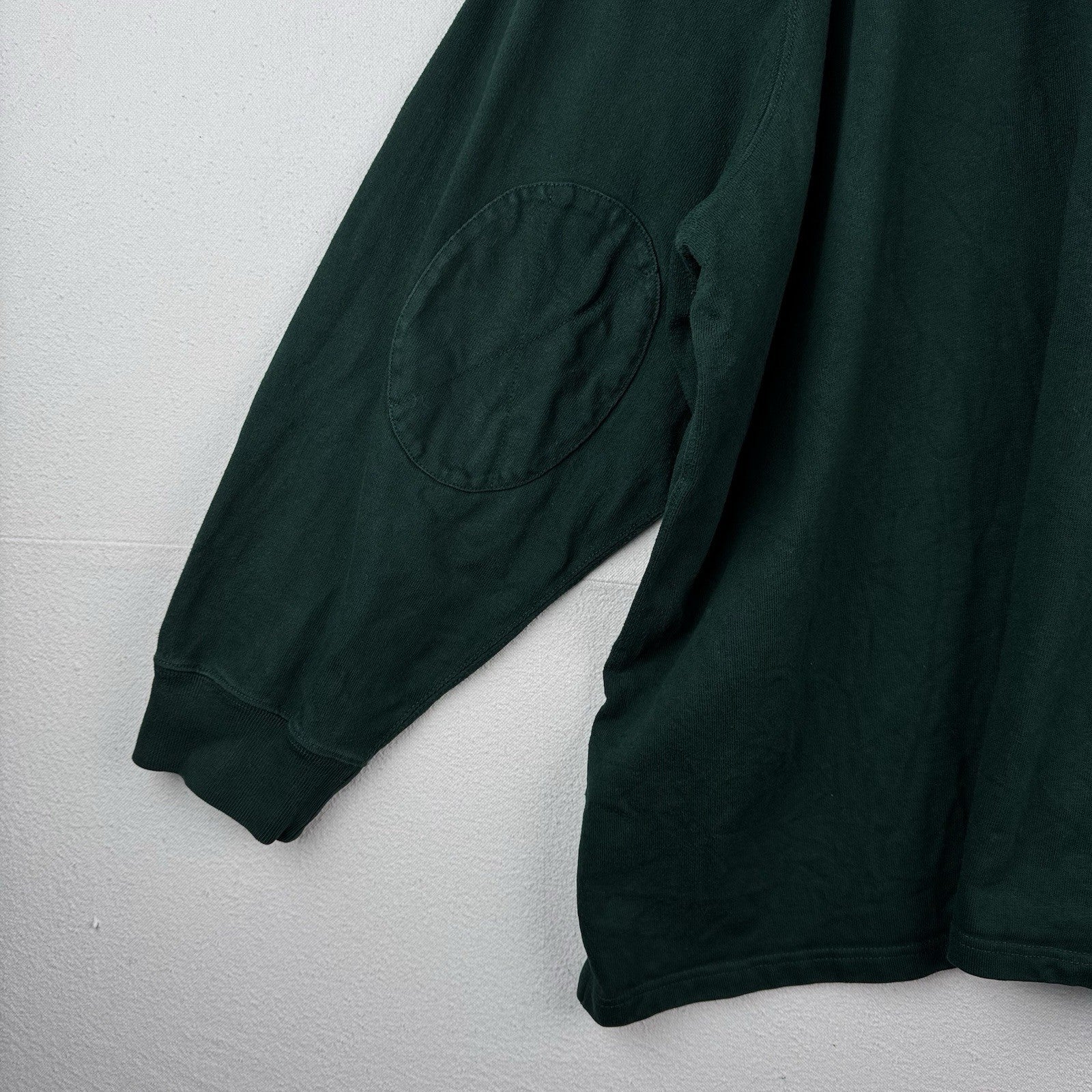 90’s Vtg Polo Ralph Lauren Men’s 6XB Green Quilted Rugby Elbow Patches