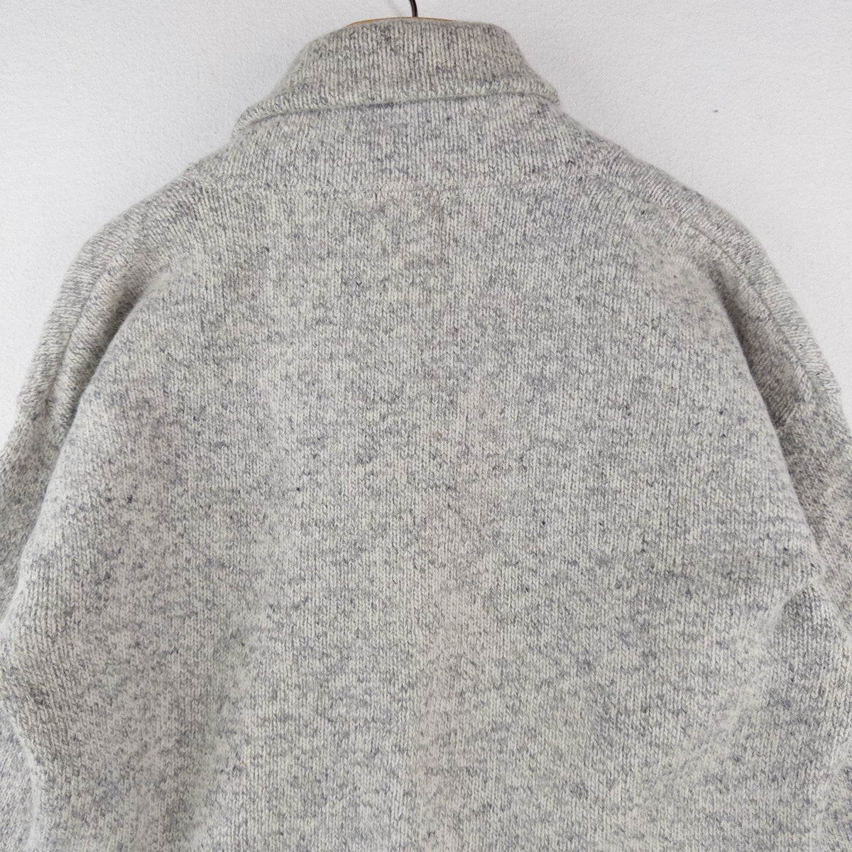 80’s Vtg Eddie Bauer Wool Shawl Collar Sweater Pullover Men's L Beige USA