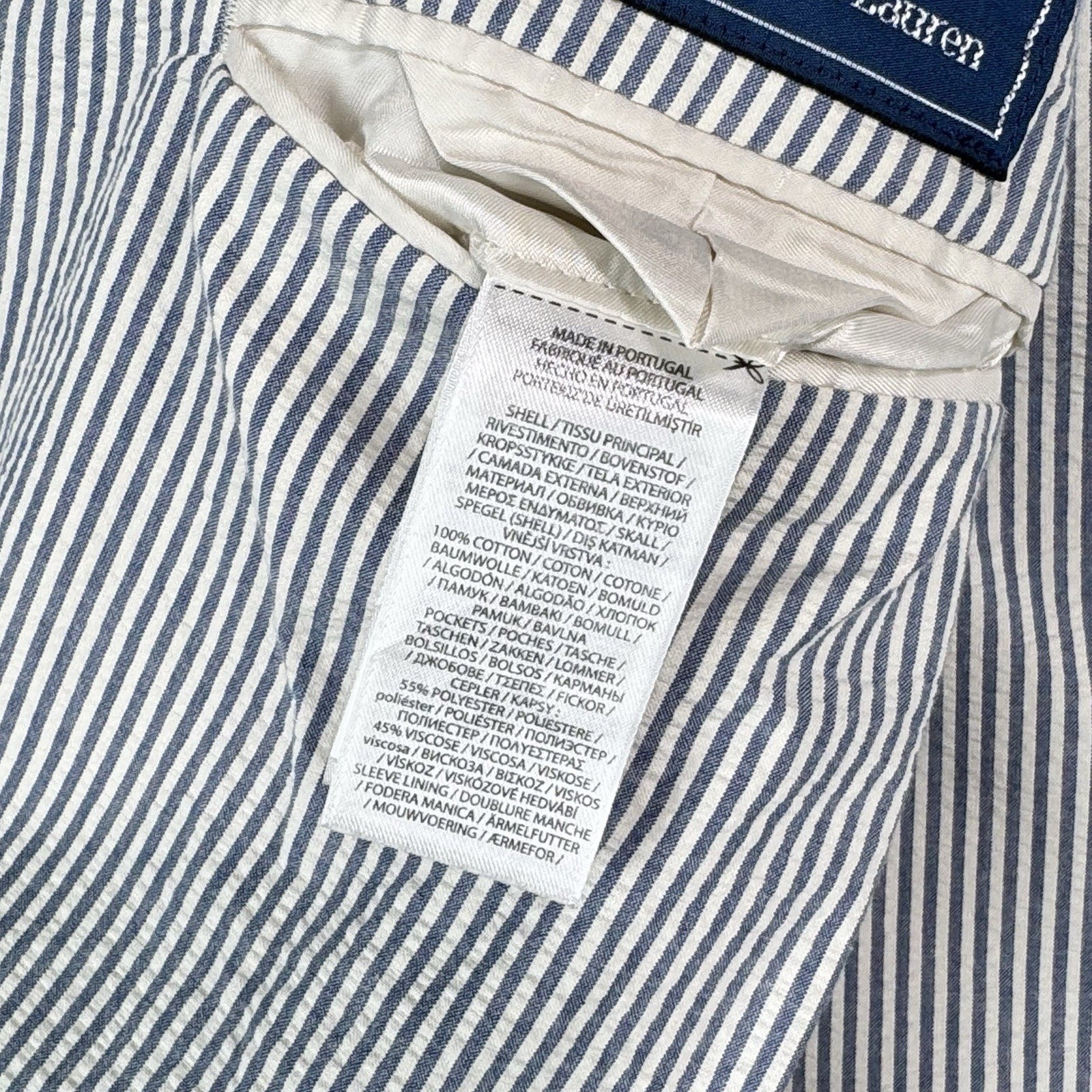 Vintage Polo Ralph Lauren Men’s 38R Double Breasted Seersucker Soft Blazer