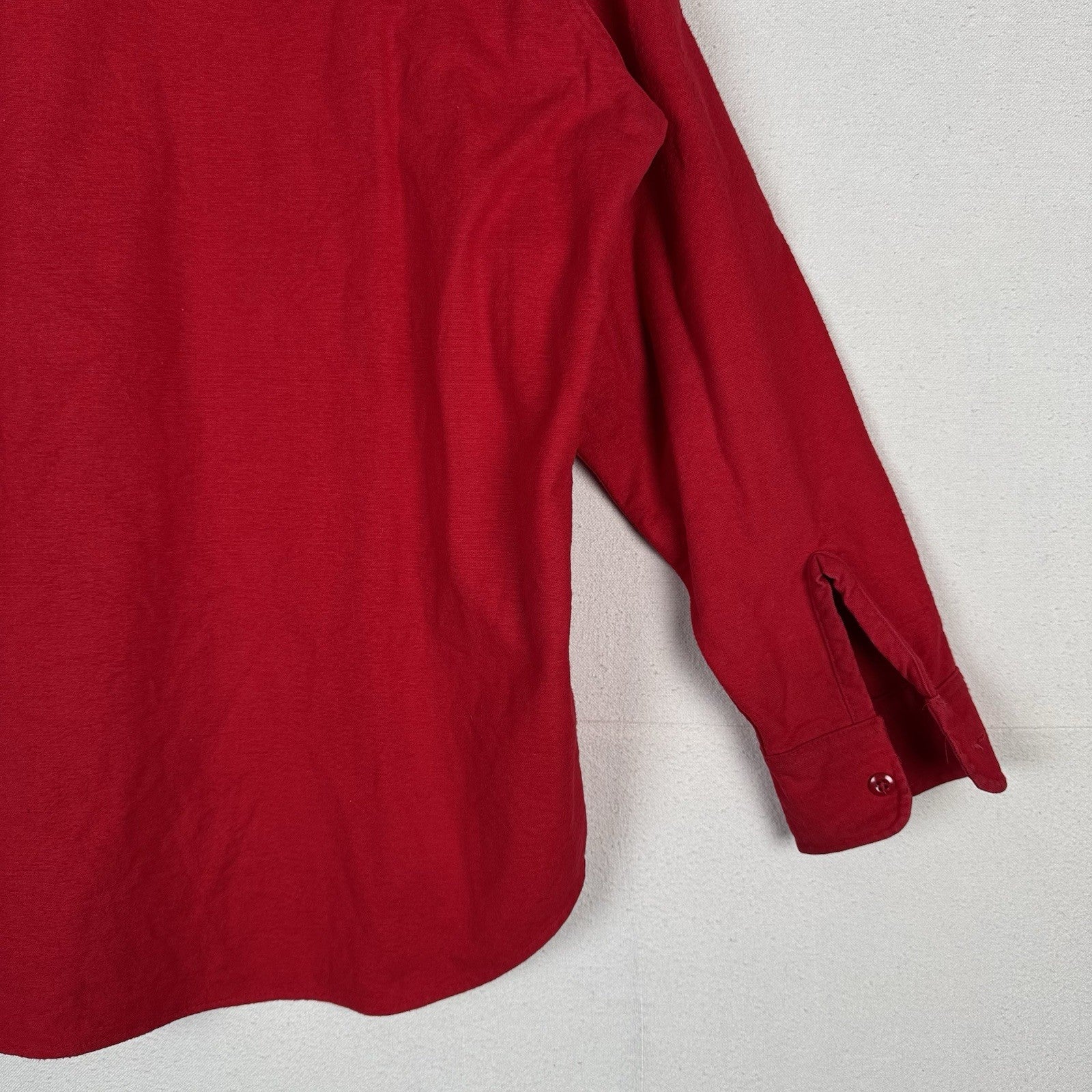 Vintage Woolrich Cotton Flannel Men’s XL Red Heavyweight Shirt Made in USA