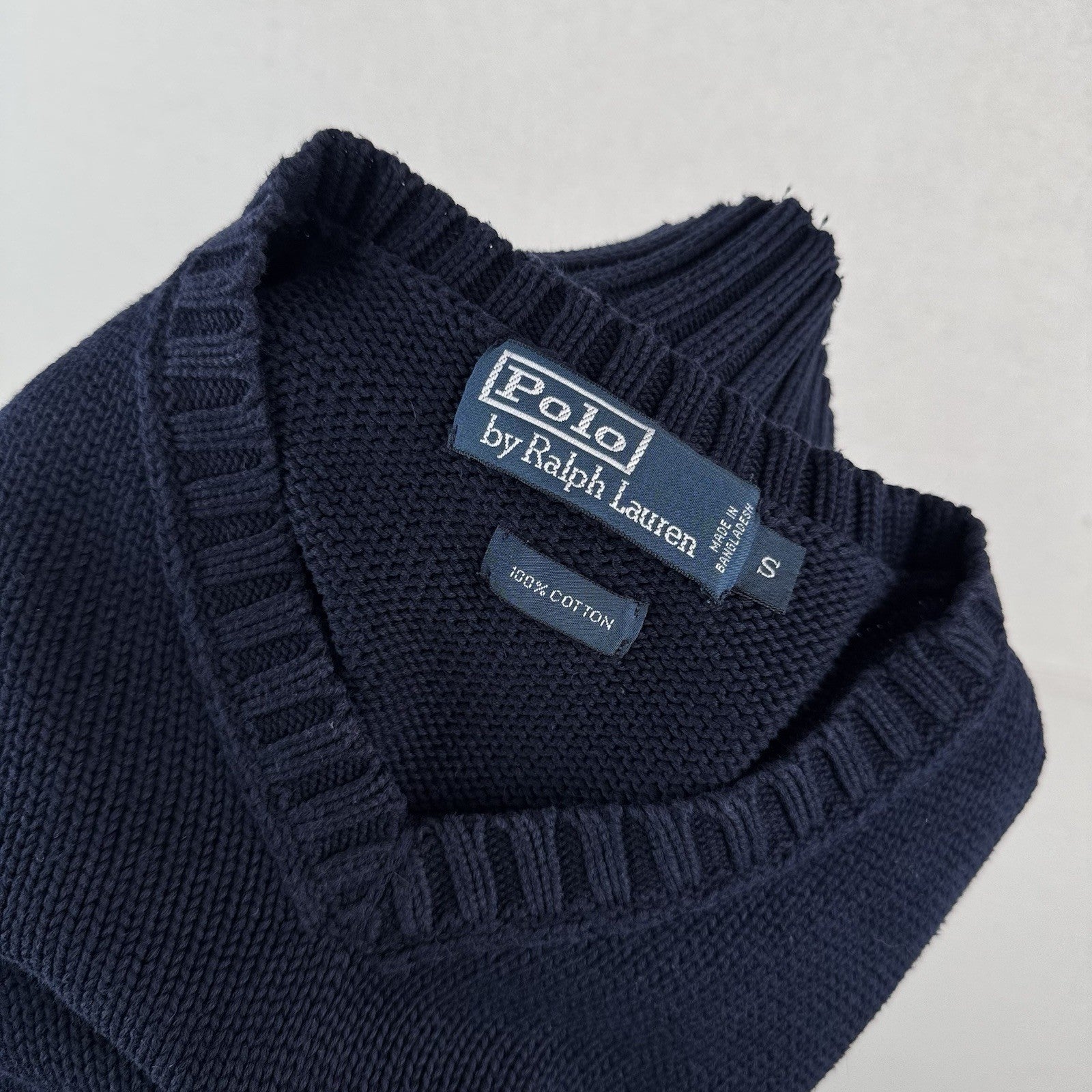 90’s Vtg Polo Ralph Lauren Sweater Vest Mens Small Blue V-Neck Blue Pony