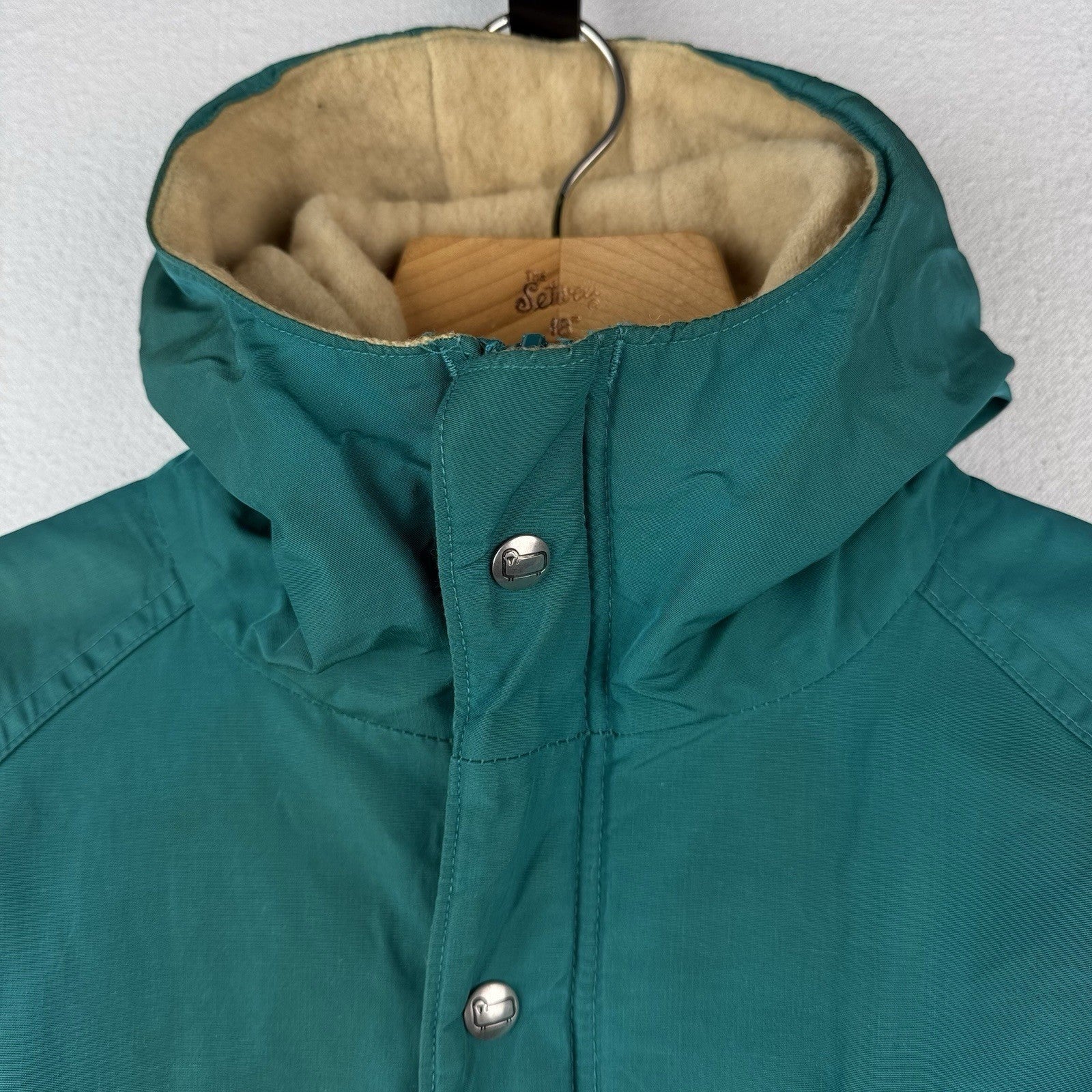 Vtg Woolrich Womens Large Wool Blend Blanket Lined Jacket Barn Chore Coat Green