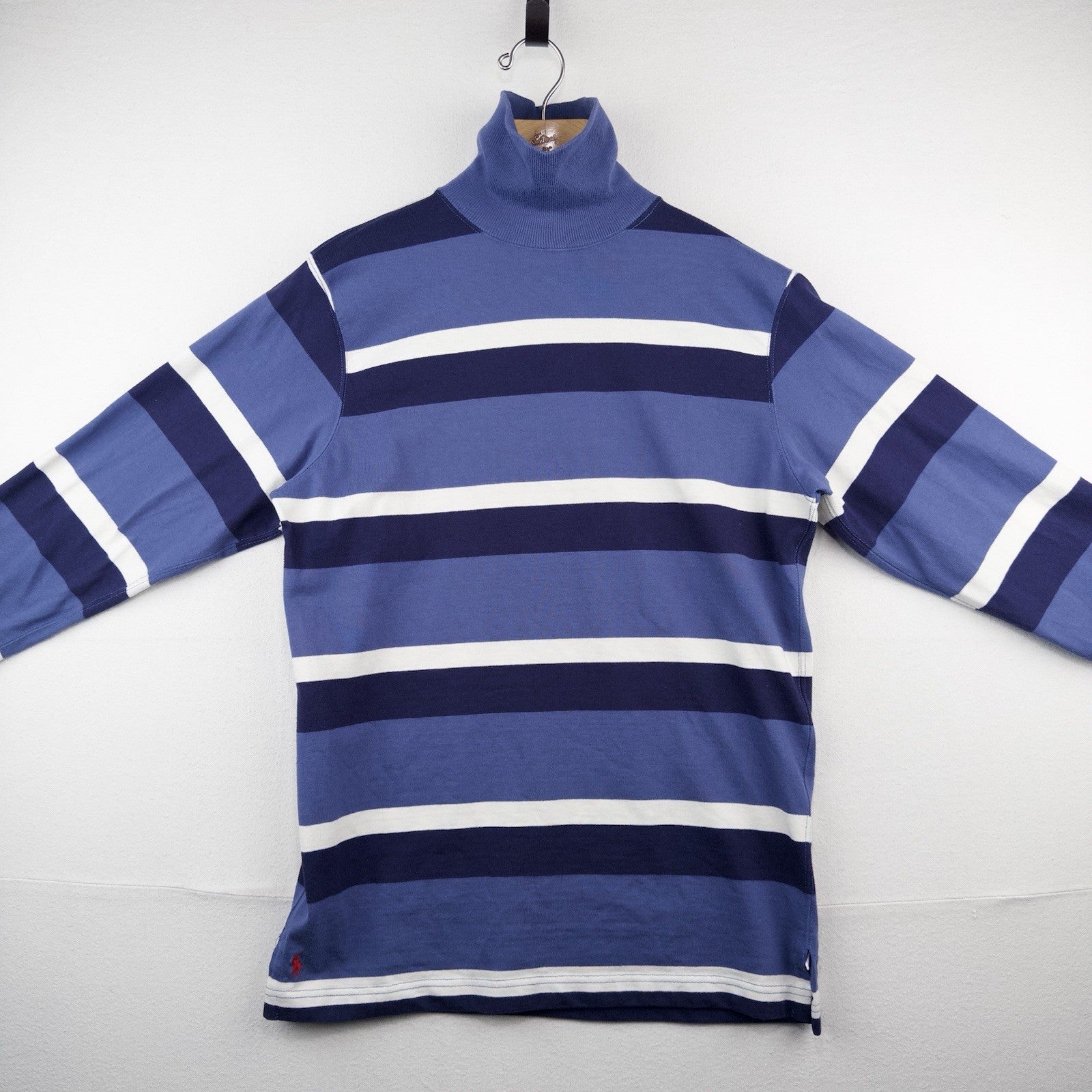 90’s Vtg Polo Ralph Lauren Men’s M Color Block Stripe Turtleneck Made In USA