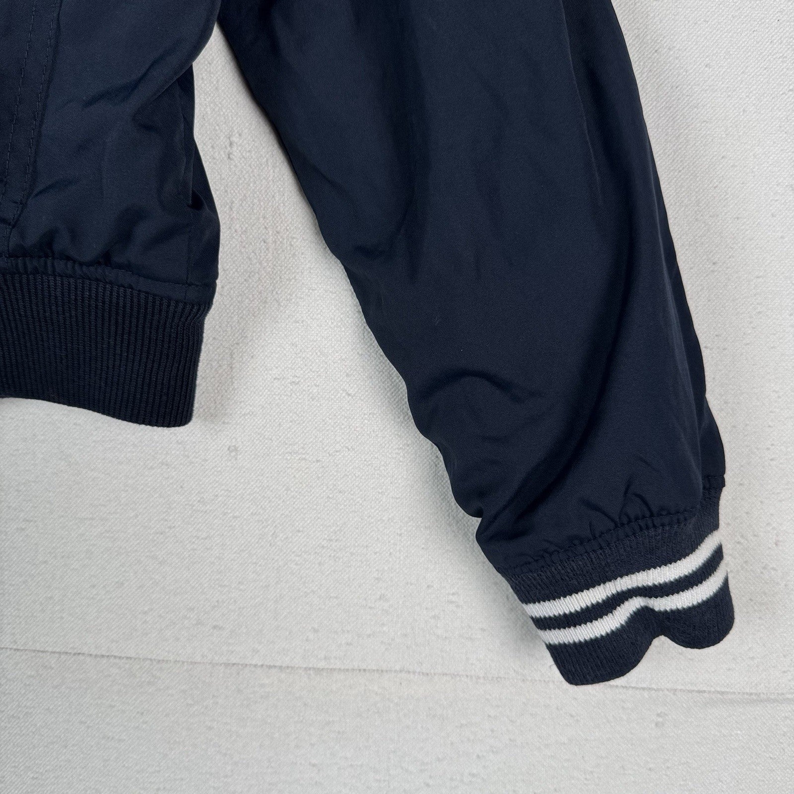 Abercrombie and Fitch Removable Hood Baseball Jacket Blue Boys Youth XL (16)