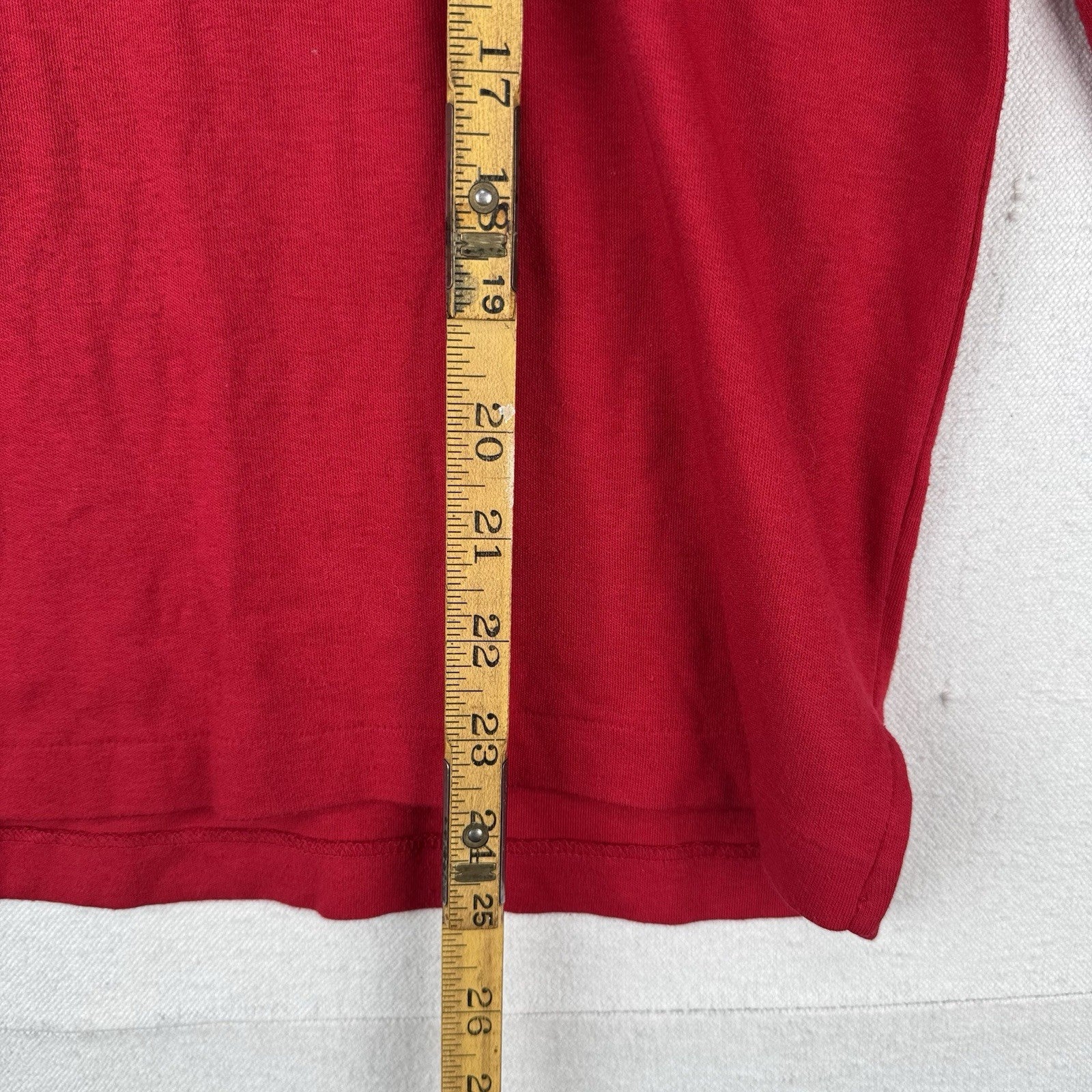 80’s Vtg Polo Ralph Lauren Mens L Red Turtleneck Sleeve Stripe *Green Label
