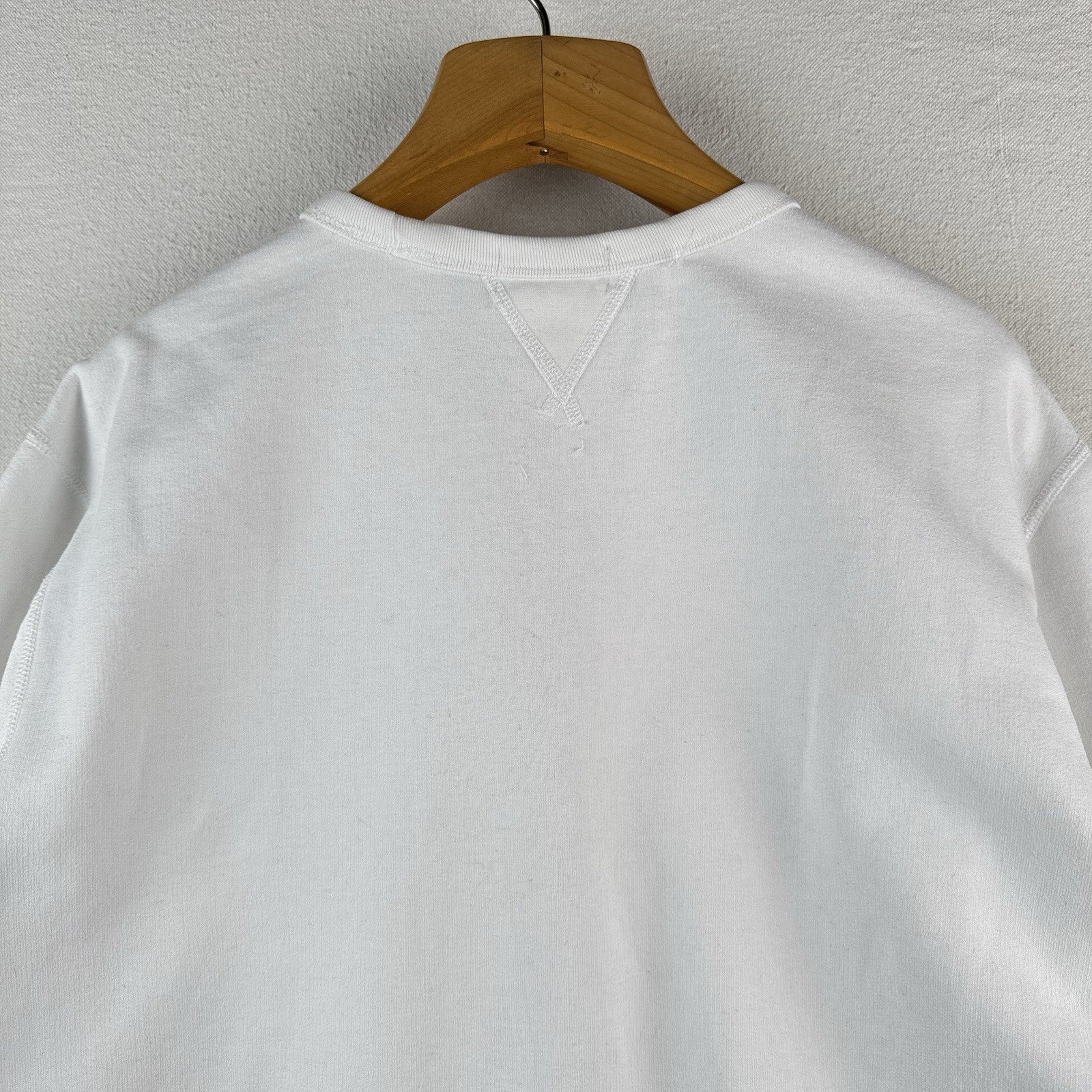 Polo Ralph Lauren Sweatshirt Mens XL White Fleece Double V Notch Pullover *Read