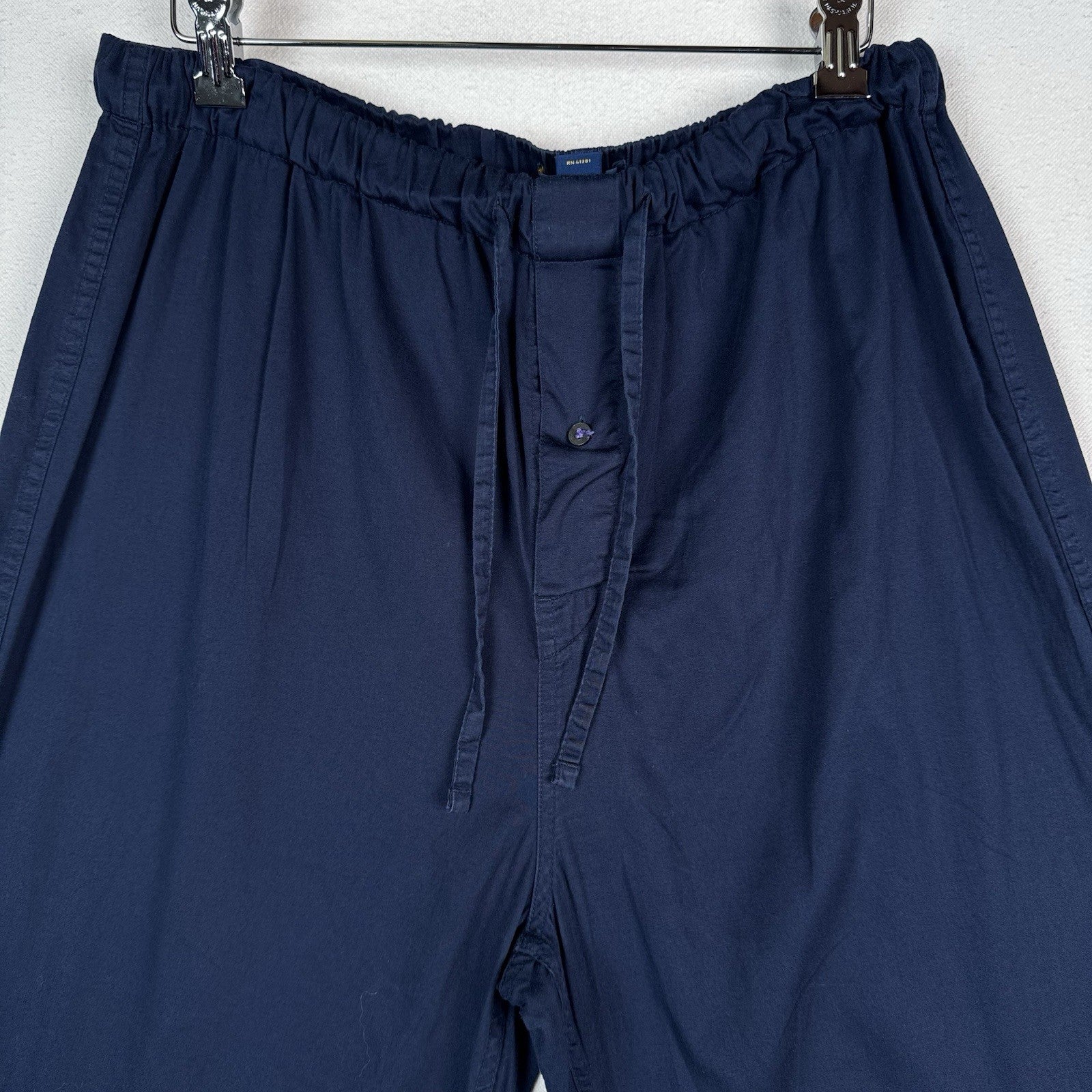 Polo Ralph Lauren Men's Large Pajama Lounge Set Long Sleeve 100% Cotton Blue