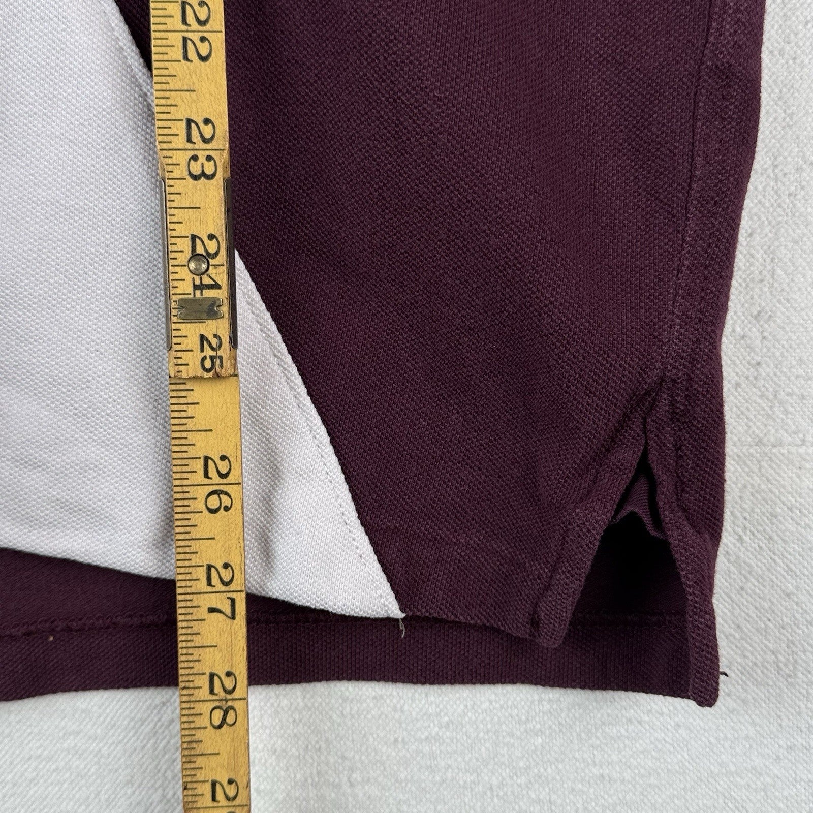 Vintage Polo Ralph Lauren Men’s L Pocket Rugby Shirt Long Sleeve Burgundy White