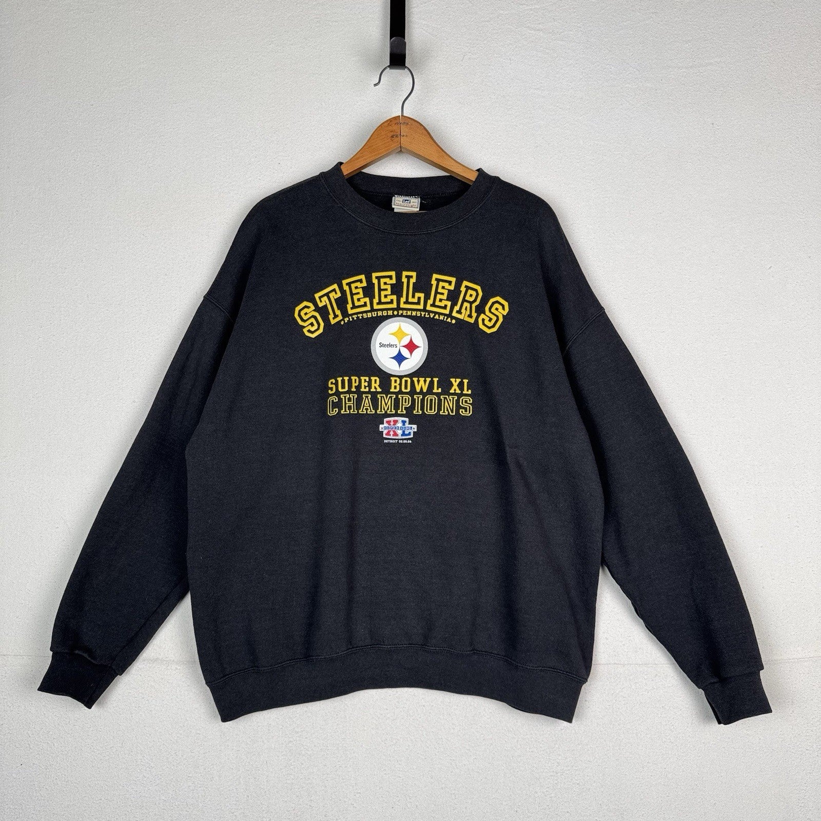 Lee Heavyweight Pittsburgh Steelers Super Bowl Champ 2006 Crewneck L