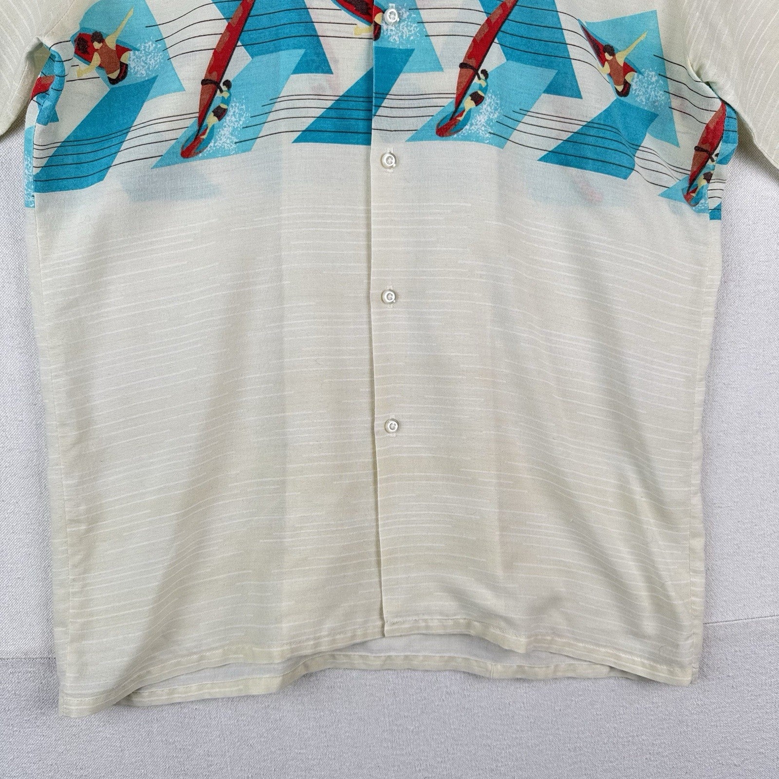 50’s 60’s Vtg Hawaiian Wind Water Surf Camp Resort Shirt Men’s L (40) *No Tag