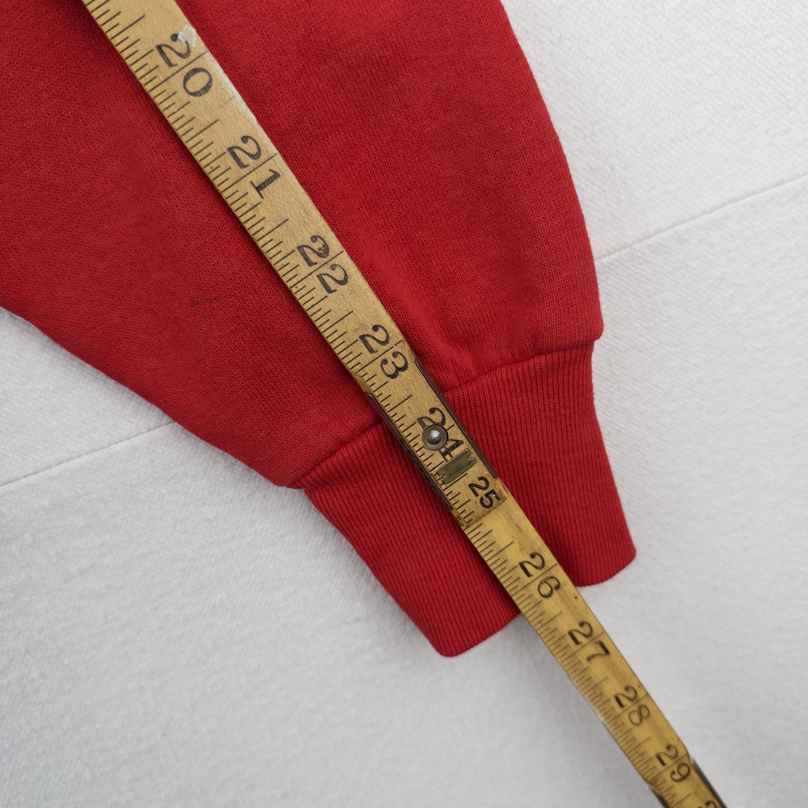 90’s Vtg Alpha Xi Epsilon Sweatshirt Red Crewneck Men’s M *Cut Collar/Side Hems