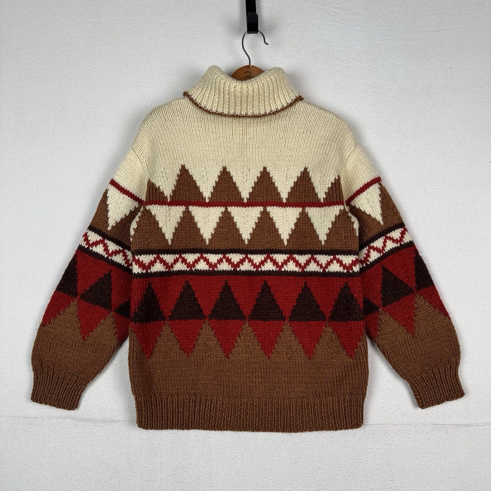 Handmade Elsamanda Southwestern Style Turtleneck Sweater M/L  (Chest/P2P: 19”)