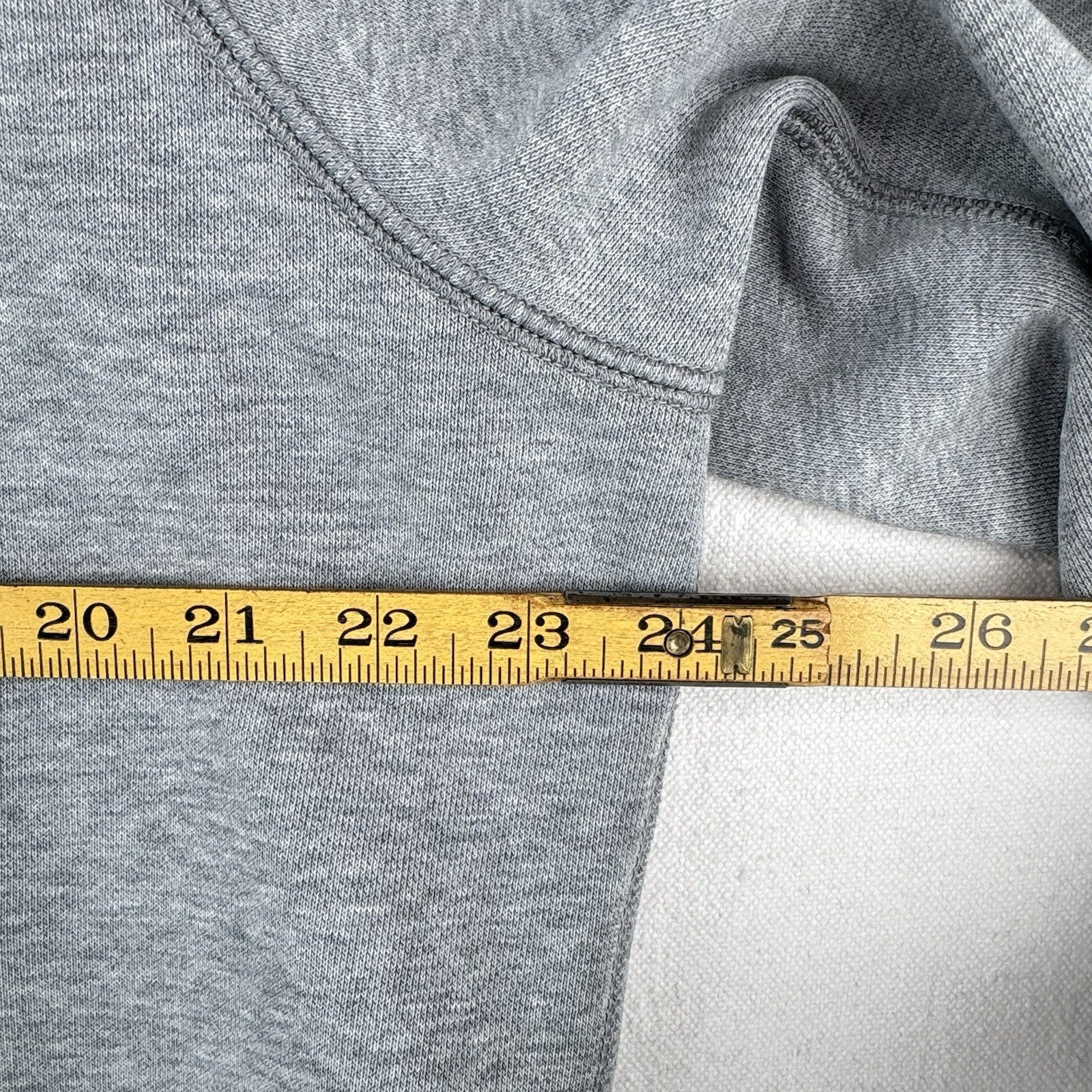 90’s Vtg Nike Swoosh Pullover Hoodie Grey Sweatshirt Red Tag Men’s L *Distressed
