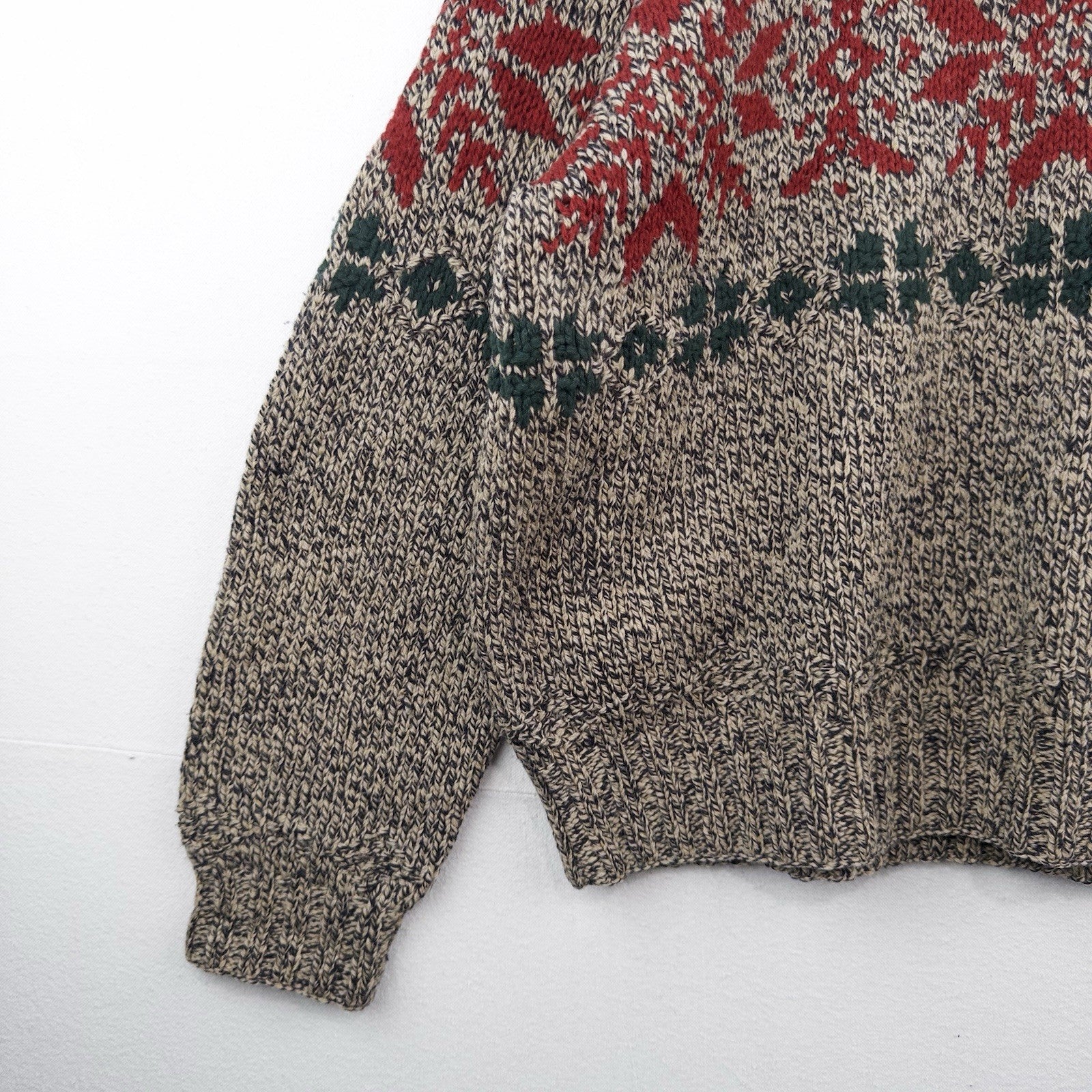 90’s Vtg Polo Sportsman Ralph Lauren Hand Knit Wool Blend Sweater Ski Men's 2XL