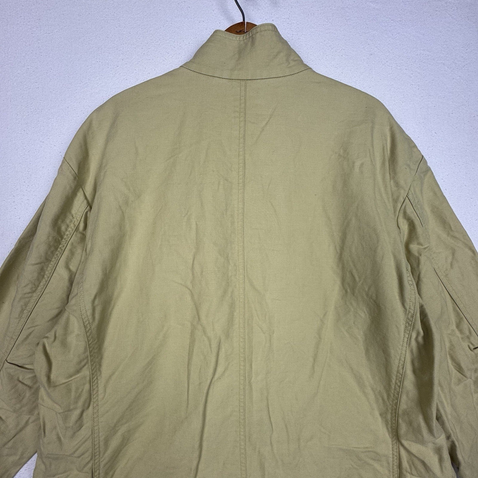 Tommy Bahama Linen Blend Jacket Adult 2XL Camel Khaki Full Zip Button Chore