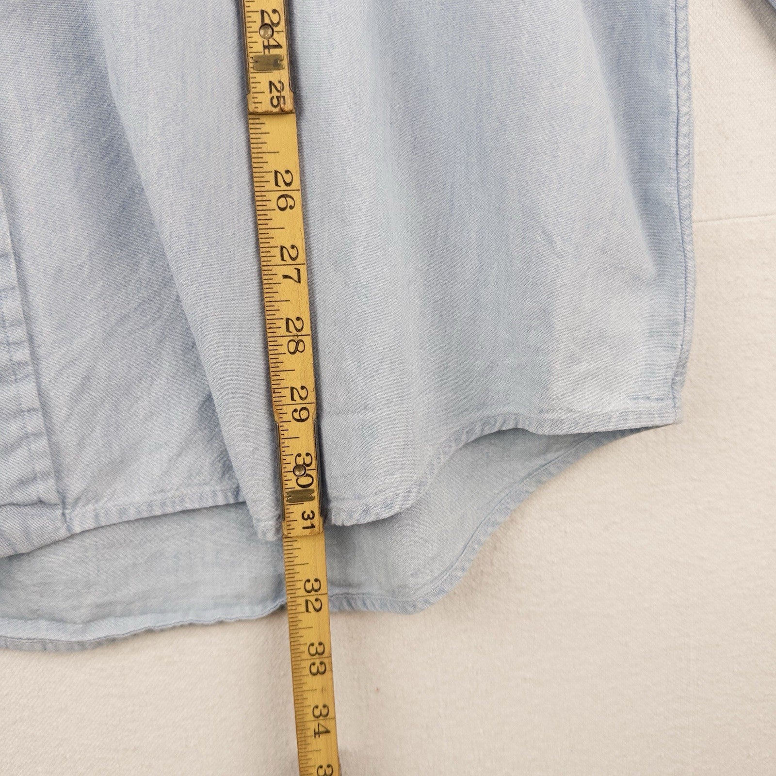 90’s Vintage Ralph Lauren Men’s XL Light Blue Chambray Blair Button Down Shirt