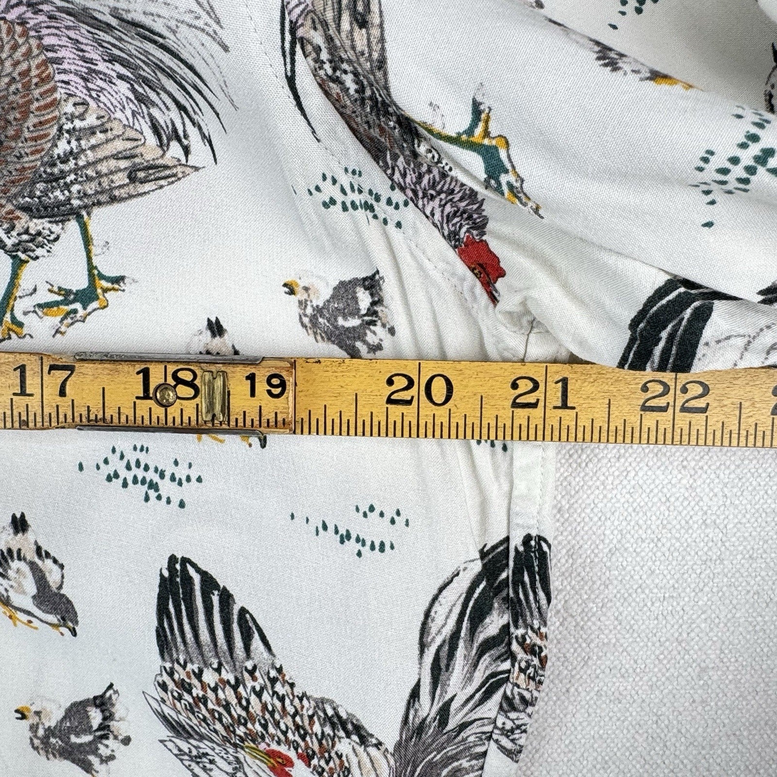 Uniqlo x Ito-Jakuchu Rooster Men’s Small Short Sleeve Camp Loop Collar Shirt