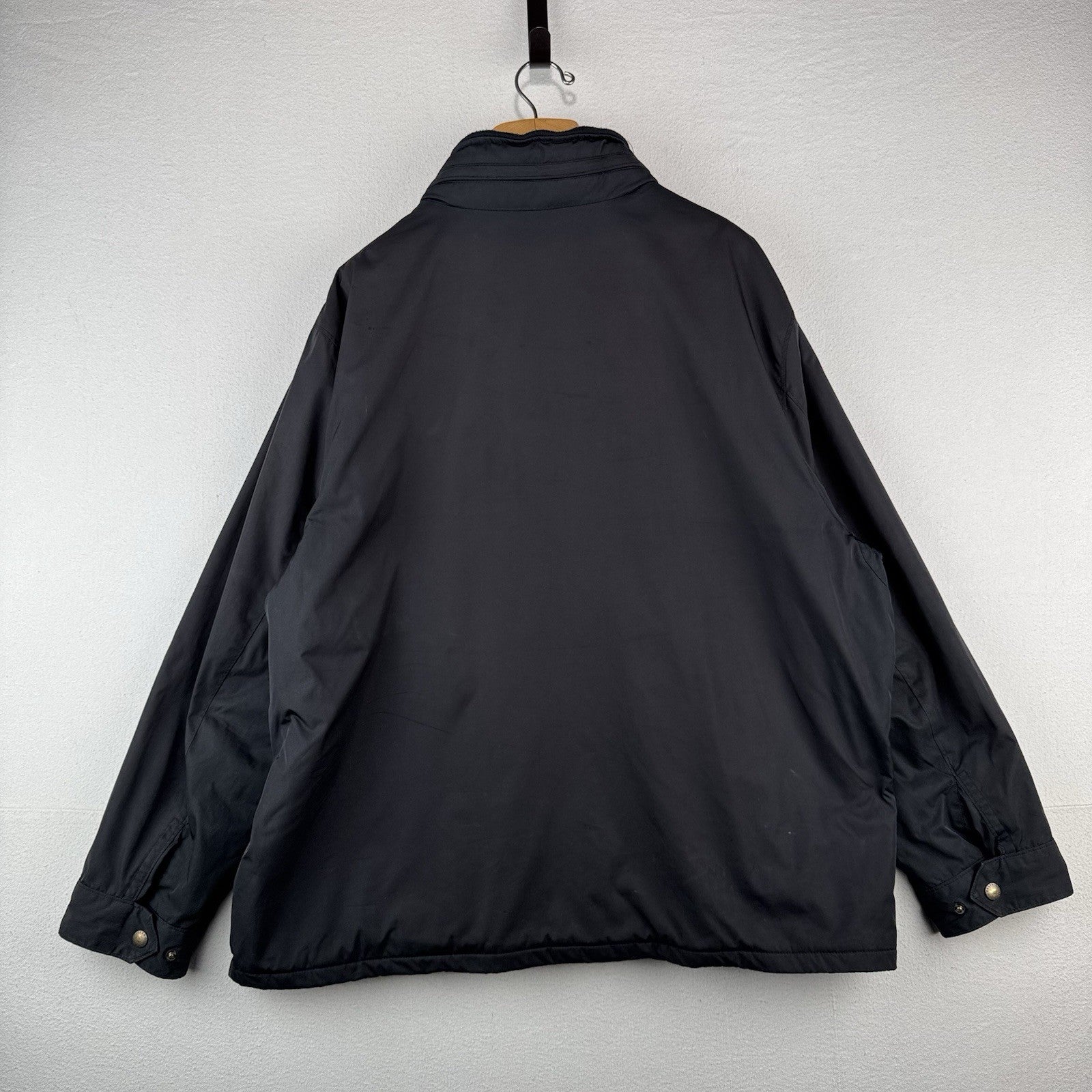 Vtg Polo Ralph Lauren Harrington Jacket Mens 3XB Black Stowaway Hood *Read