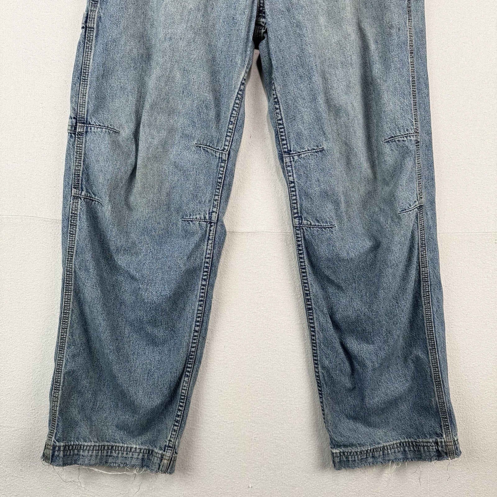 Vintage Abercrombie & Fitch Carpenter Jeans 32x29 Blue Baggy Straight Distressed