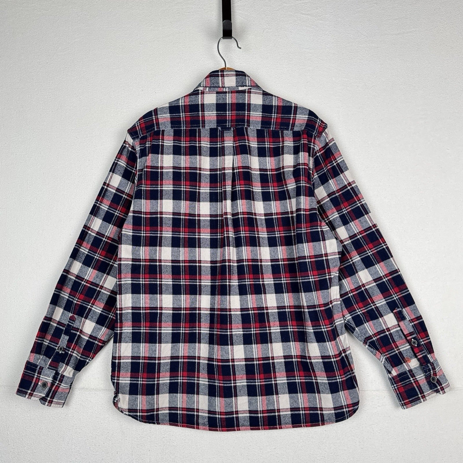 Jachs Men’s Large L Red White Blue Heritage Thick Material Flannel Button Up