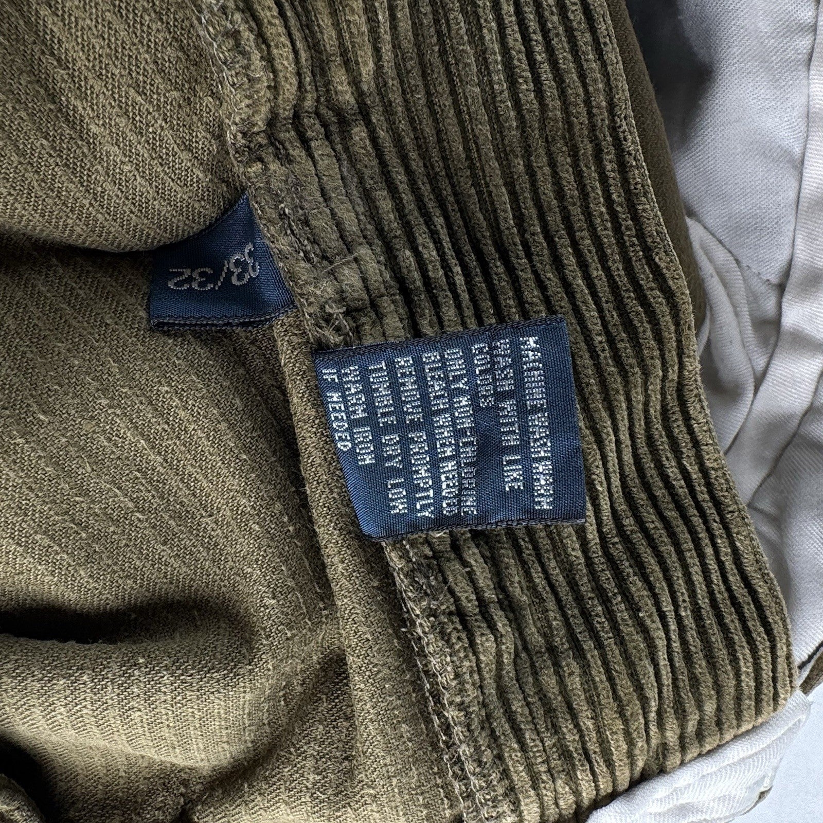 90’s Vtg Polo Ralph Lauren Mens Fits 32x30 Brown Corduroy Flat Front Chino Pants