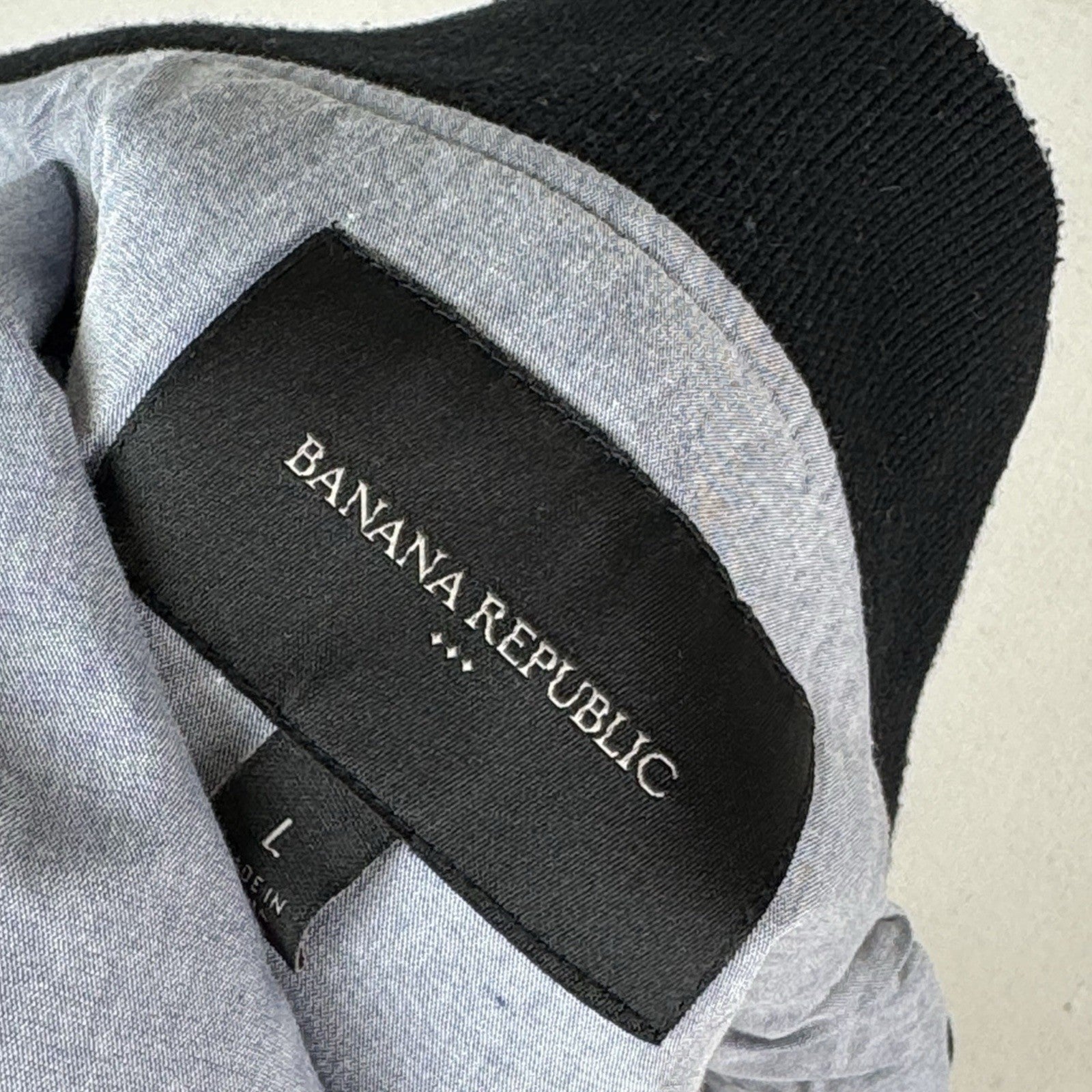 Banana Republic Men's Large Batted Navy Heavyweight Zip Up Bomber Jacket