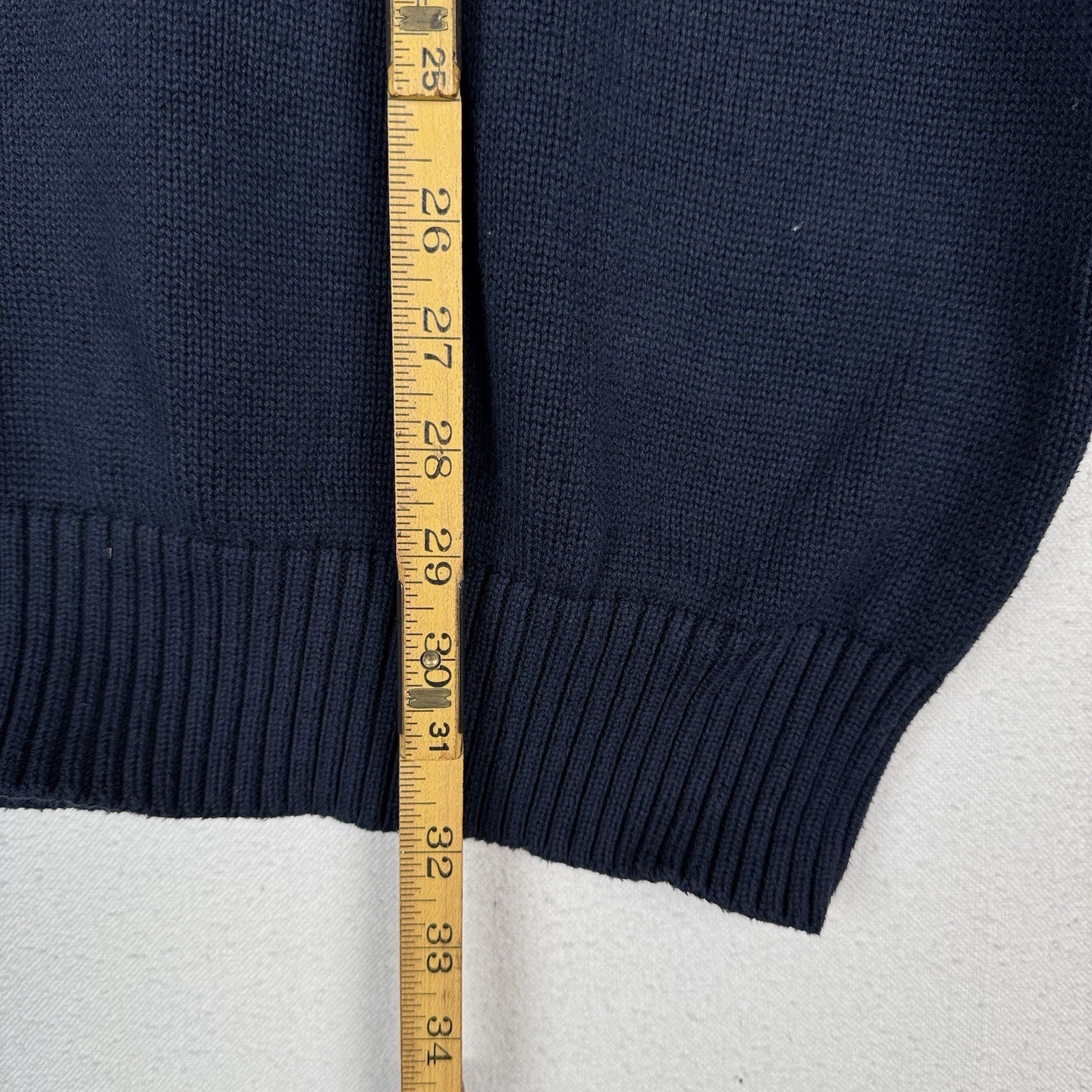 Lands' End Drifter Pullover Crewneck Sweater Navy Blue Cotton 3XLT 54-56 Tall