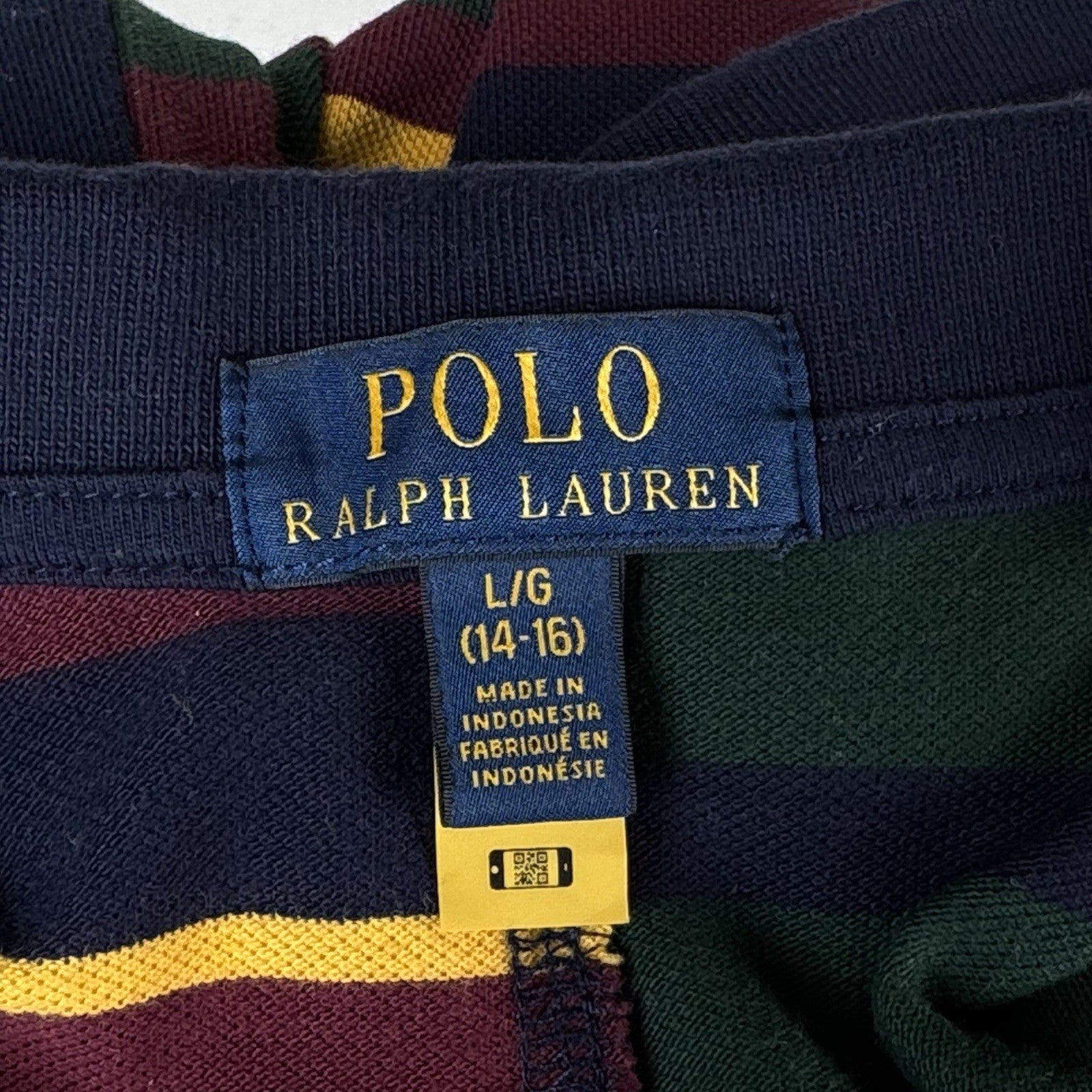 Polo Ralph Lauren Varsity Pennant Polo Shirt Boys L 14-16 Yacht 1967 Rugby