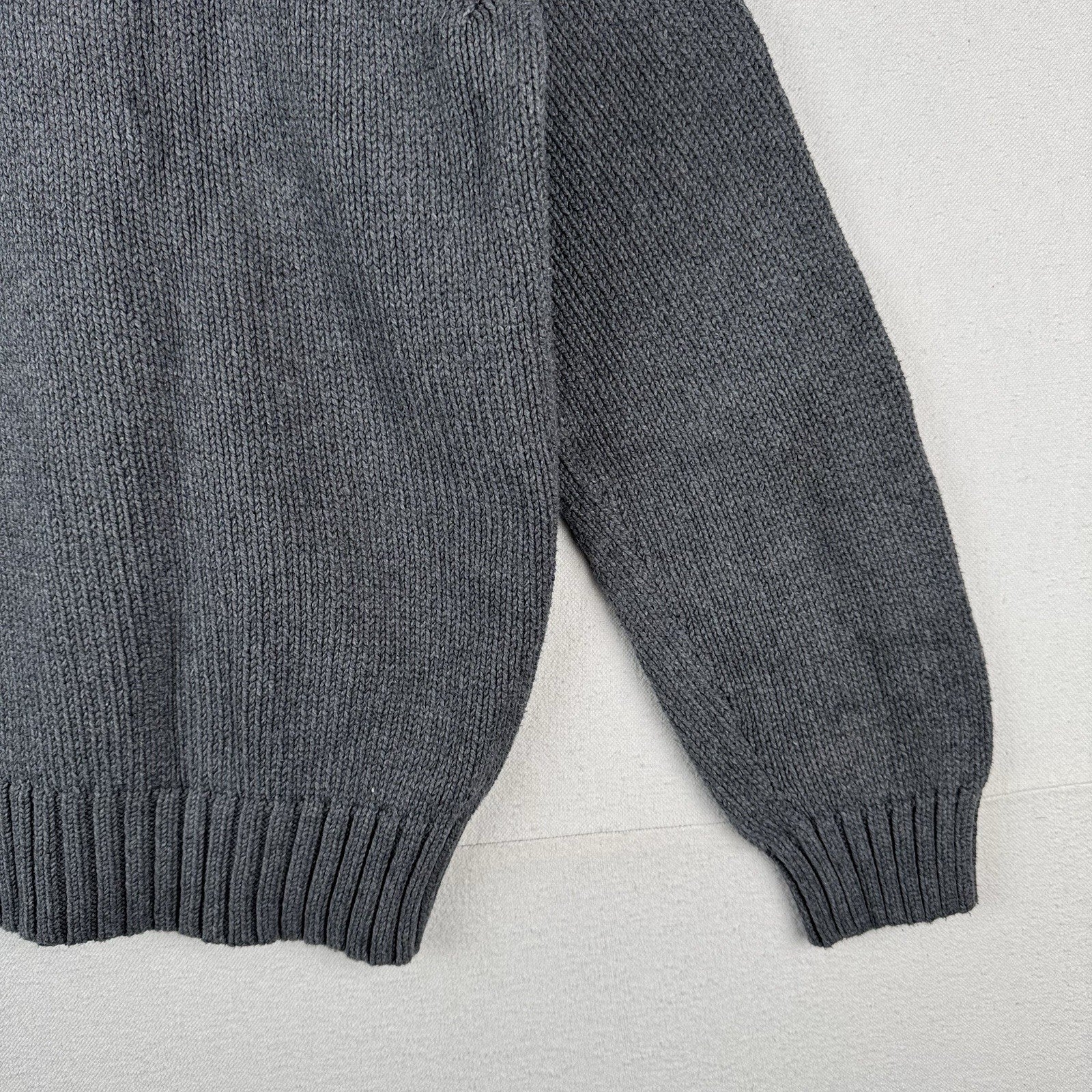 90’s Vtg Polo Ralph Lauren Sweater Men’s XL Gray Cotton Crewneck Heavyweight