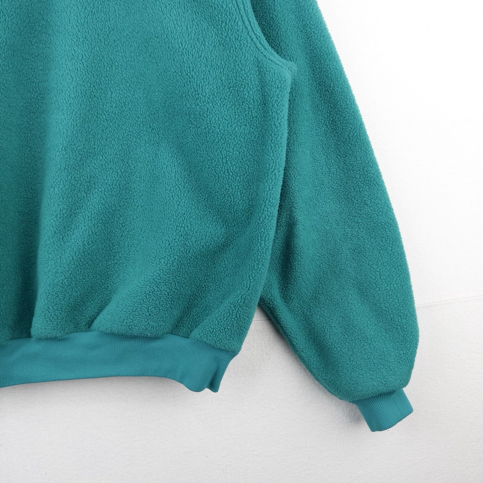 90’s Vtg Eddie Bauer Legend Teal Fleece 1/4 Zip Men’s 2XL Tall Pullover