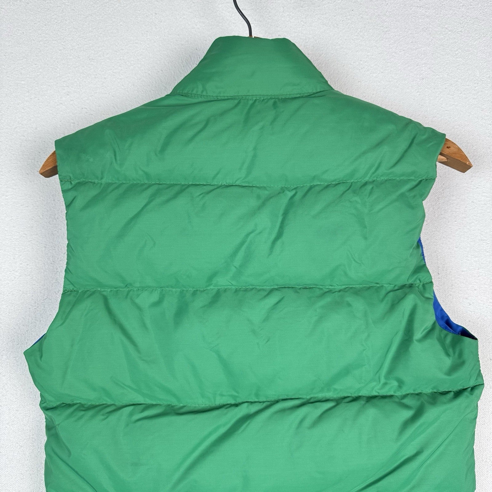 Vintage 70’s Gerry Goose Down Vest Reversible Blue Green Made USA XS (Youth L)