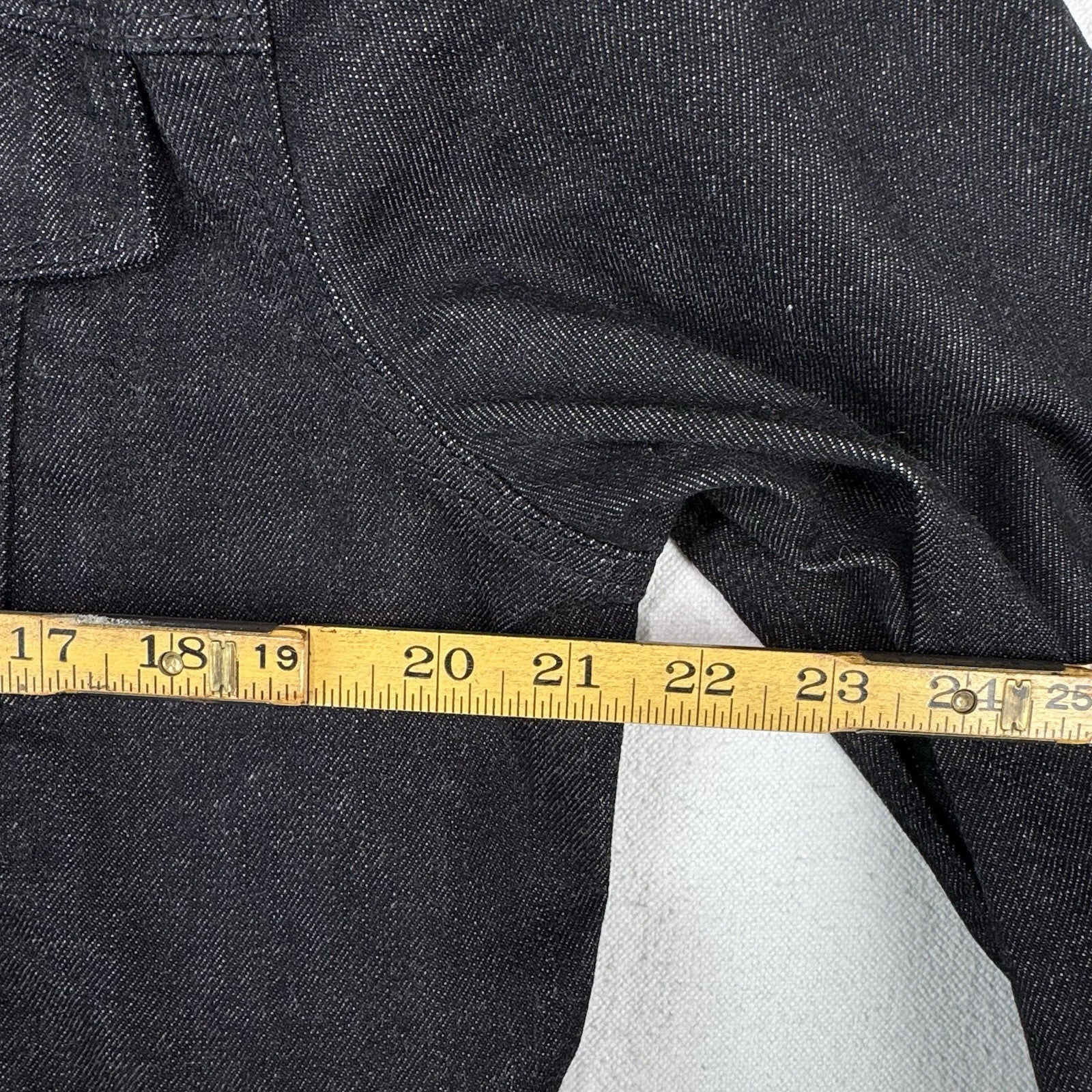 7 For All Mankind Denim Perfect Trucker Jacket Mens Large Black Stretch