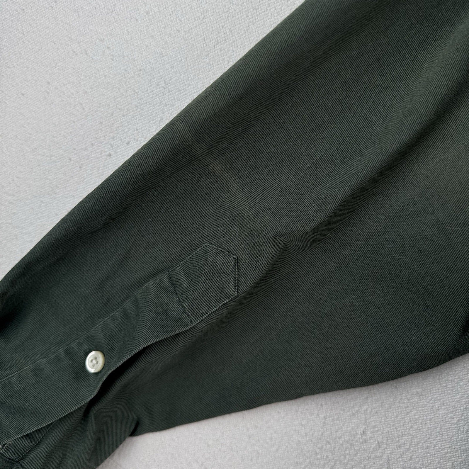 Vintage Ralph Lauren Mens M Green Blake Long Sleeve Shirt *Distressed Sun Faded