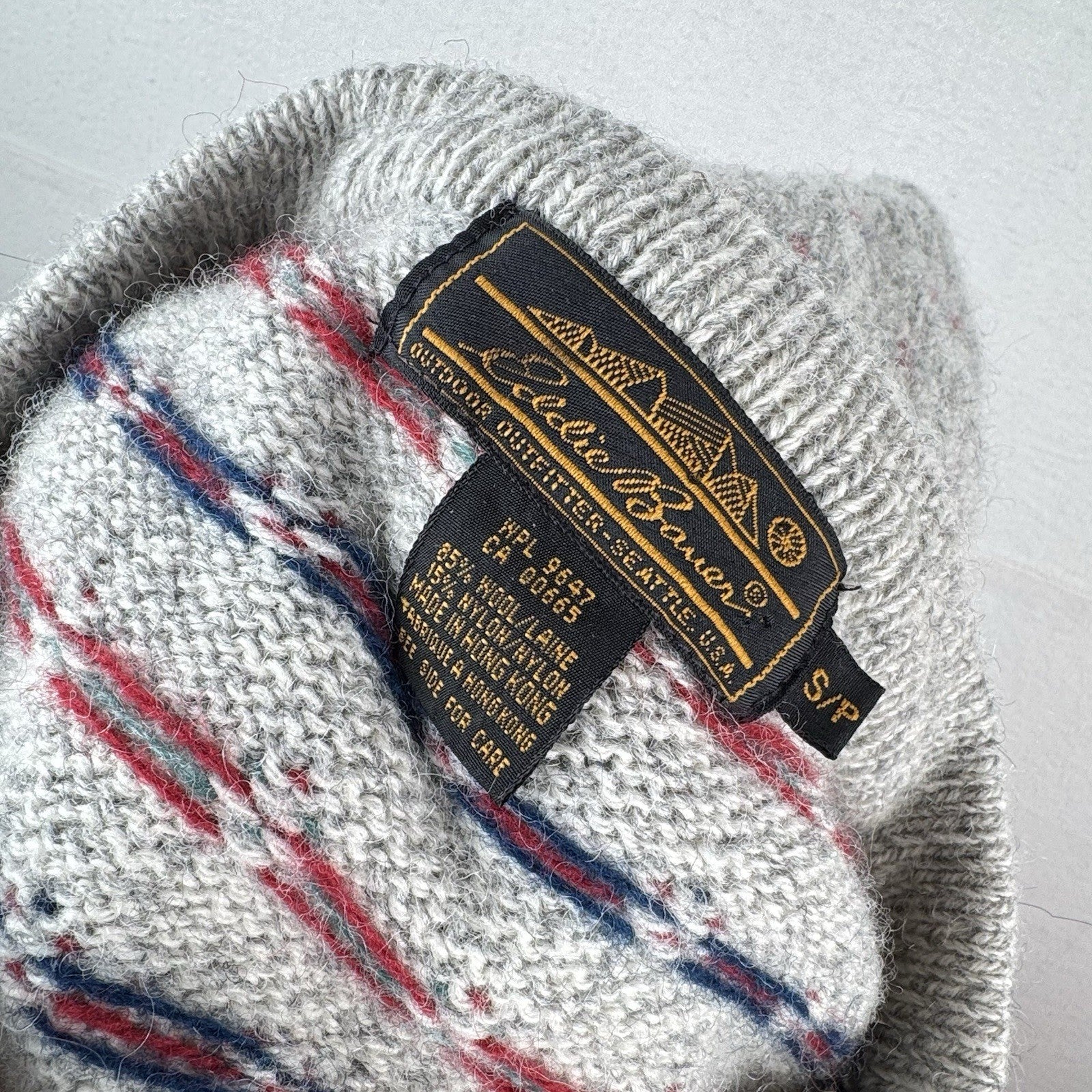90’s Vtg Eddie Bauer Womens Small Wool Birds Eye Knit Cardigan Sweater *Read
