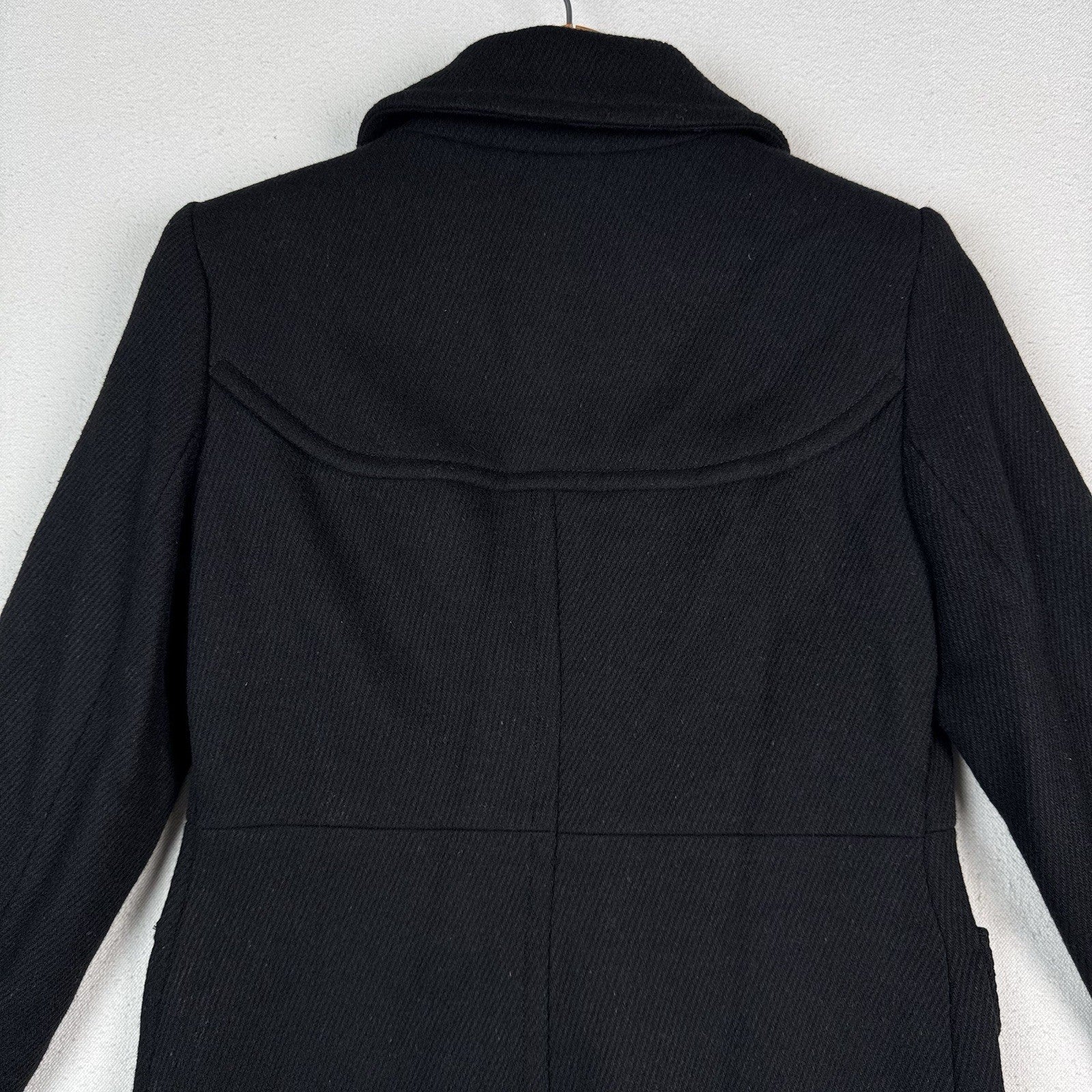 Banana Republic Women’s XS Black Wool Blazer Coat Snap Closure Tailored