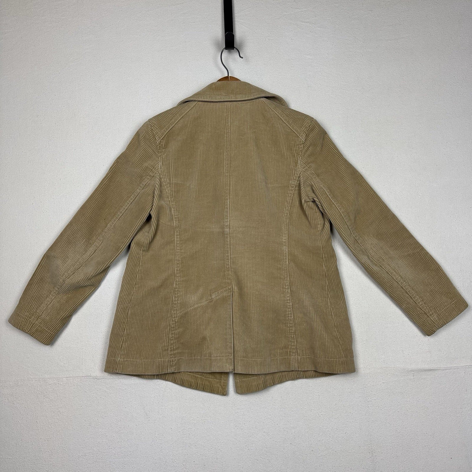 Gap Coat Jacket Womens S Double Breasted Corduroy Tan Beige