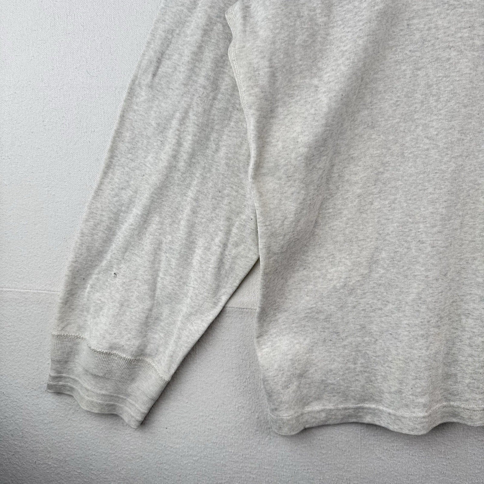 90’s Vintage Polo Sport Ralph Lauren Henley Shirt Oatmeal Heather Beige Men's XL