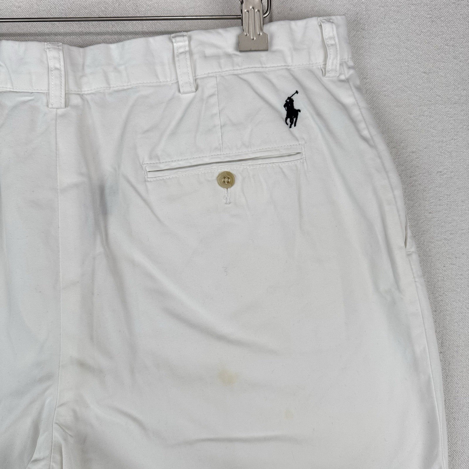 90’s Vtg Polo Ralph Lauren Men’s 36x10 Chino Shorts White 100% Cotton Twill