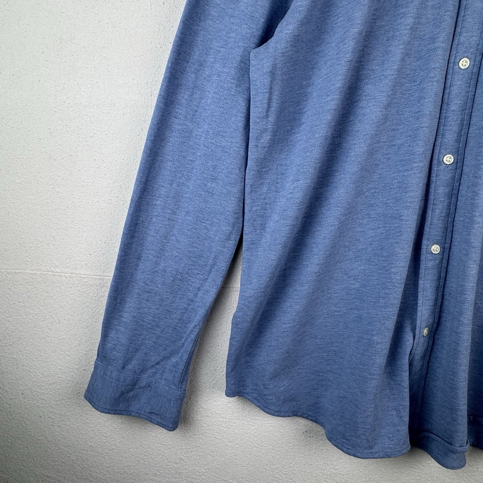 Polo Ralph Lauren Shirt Men’s 2XL Blue Featherweight Mesh Long Sleeve Button Up