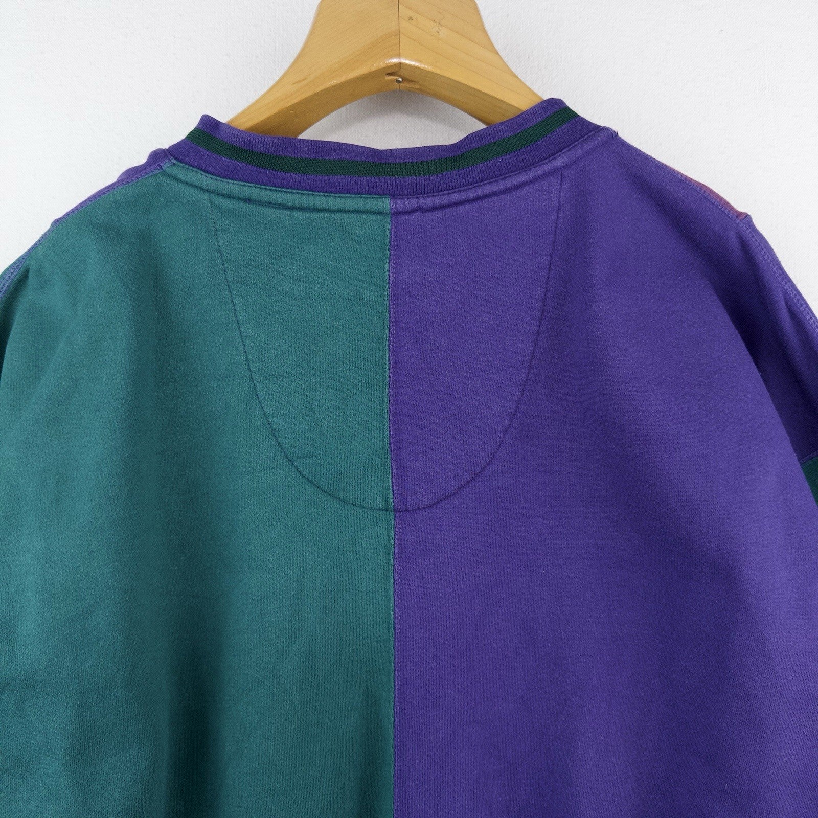 90’s Vtg Chaps Ralph Lauren Men’s L Color Block V-Neck Sweatshirt Sweater