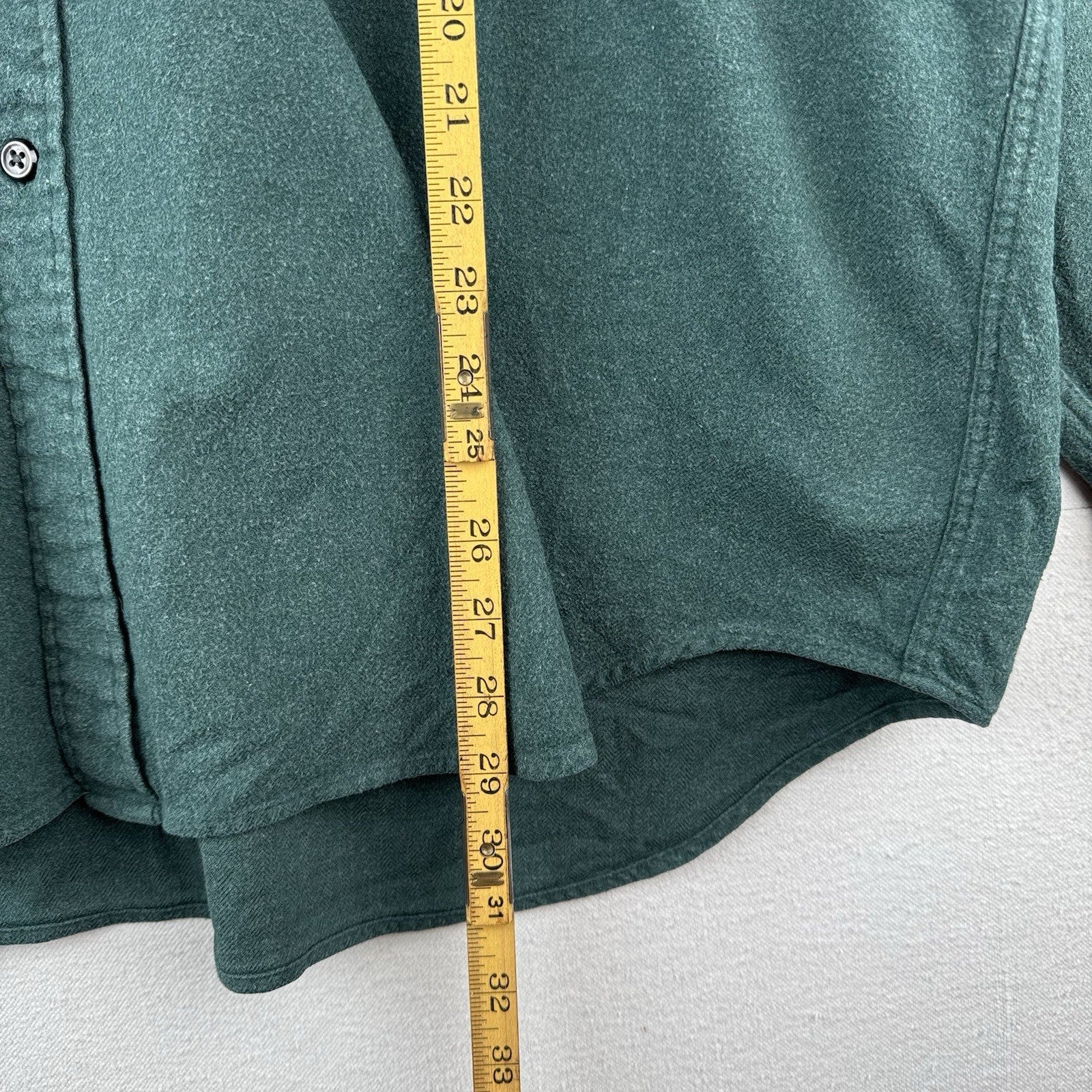 90’s Vtg Polo Ralph Lauren GI Chamois Flannel Shirt Size 2XL Forest Green