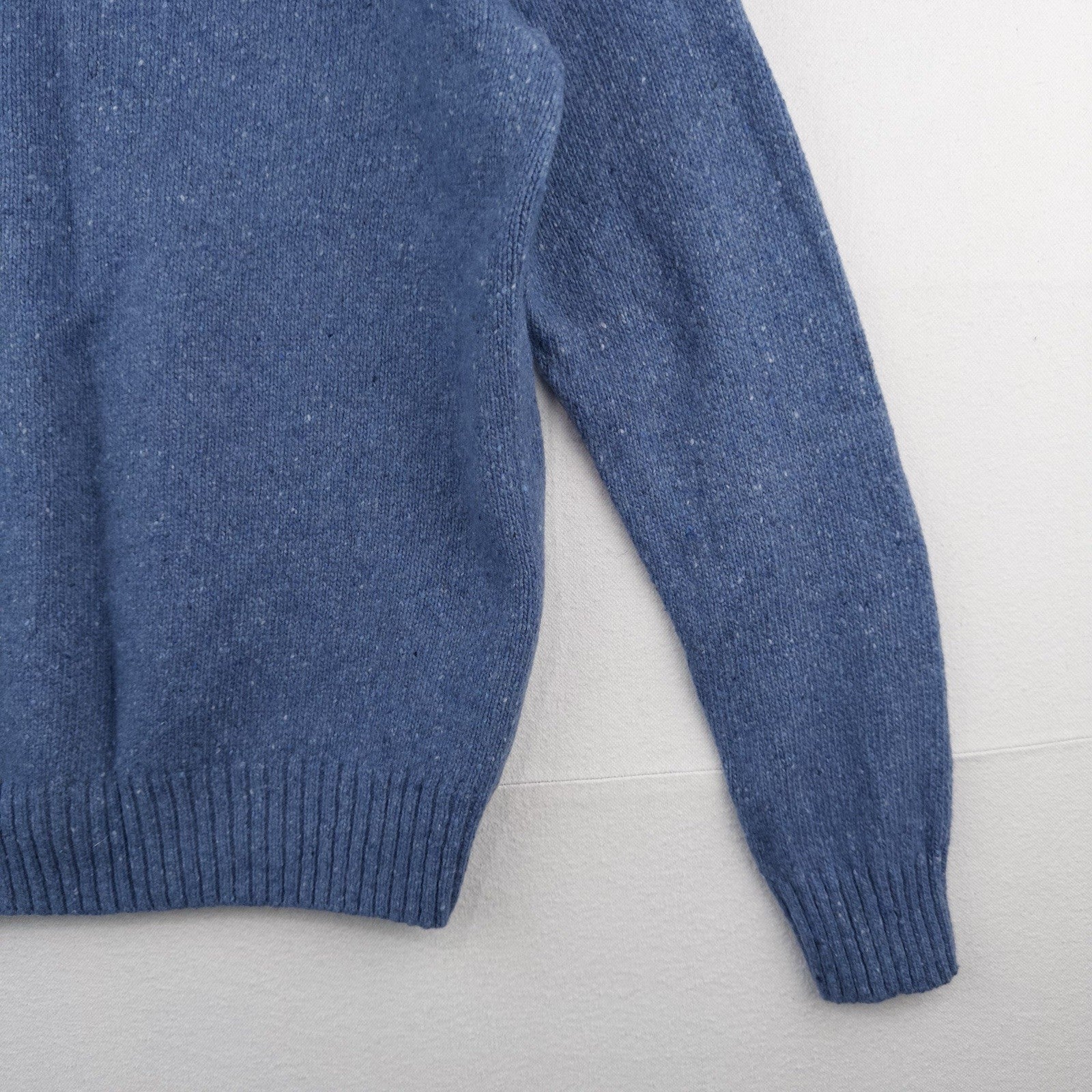 Polo Ralph Lauren Men’s Large Blue Speckled Wool Blend Crew Neck Sweater