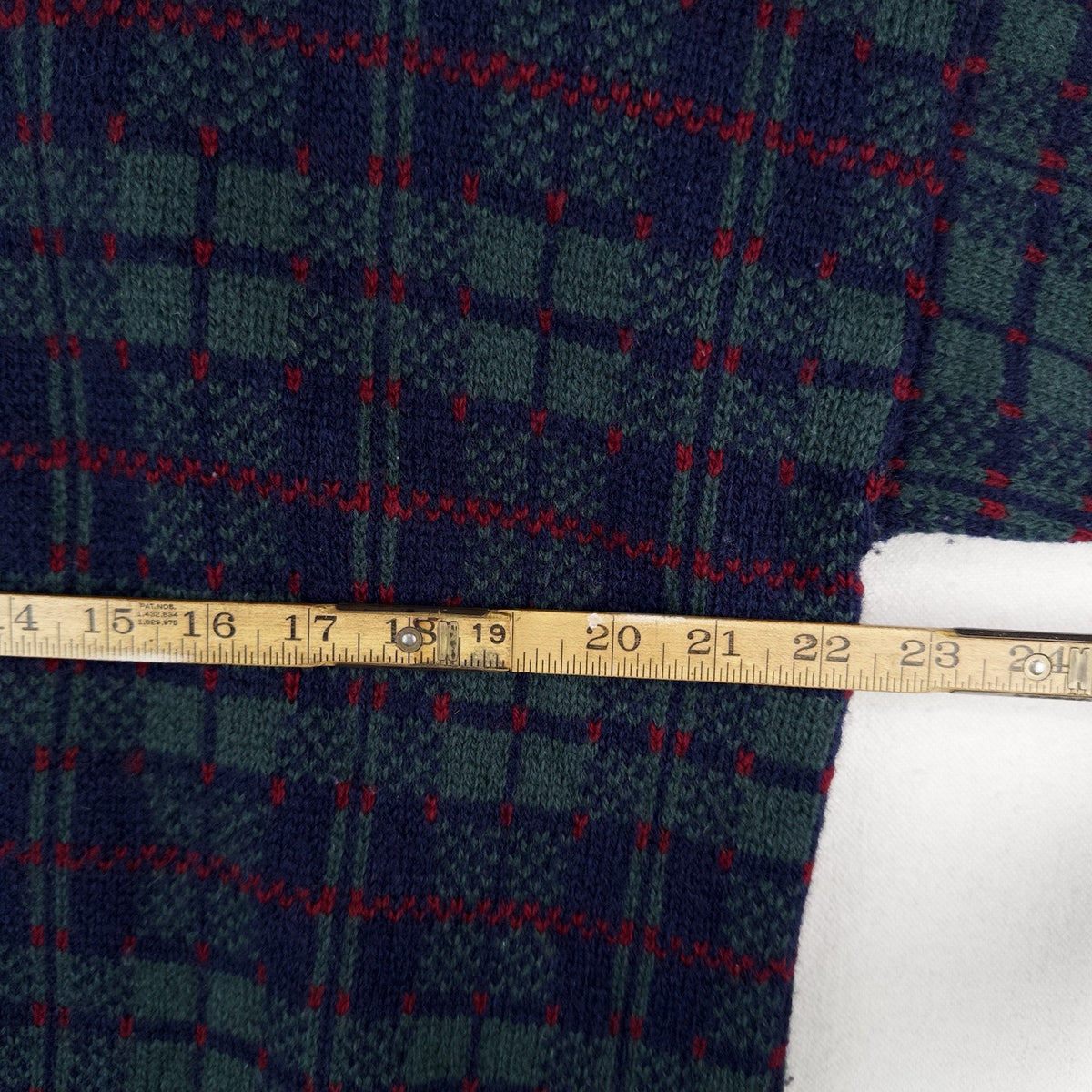 90’s Lands End Tartan Plaid Shetland Wool Cardigan Women’s Large Scotland