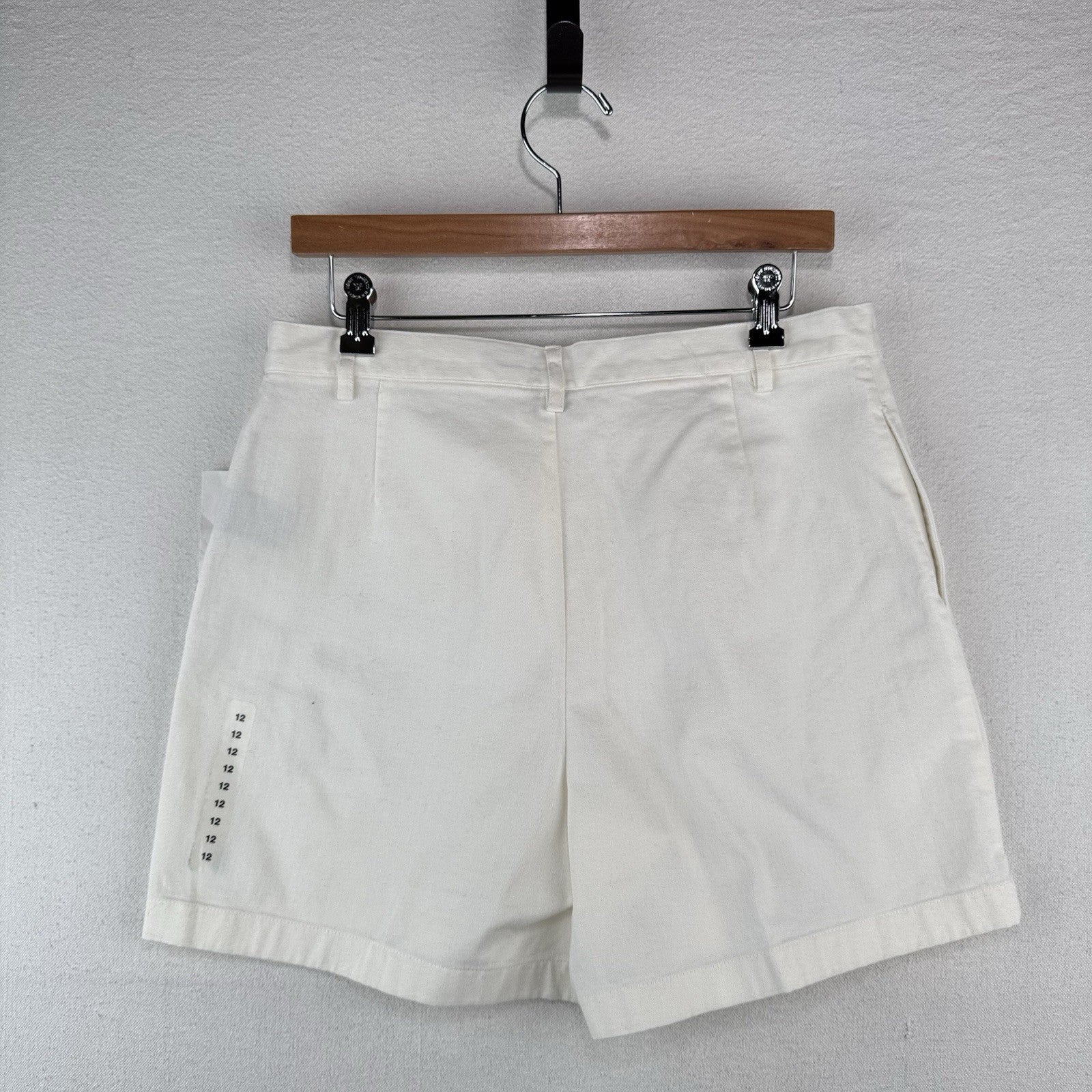 Ralph Lauren Sport Shorts Women’s 12 White Twill Embroidered Blue Pony NWT